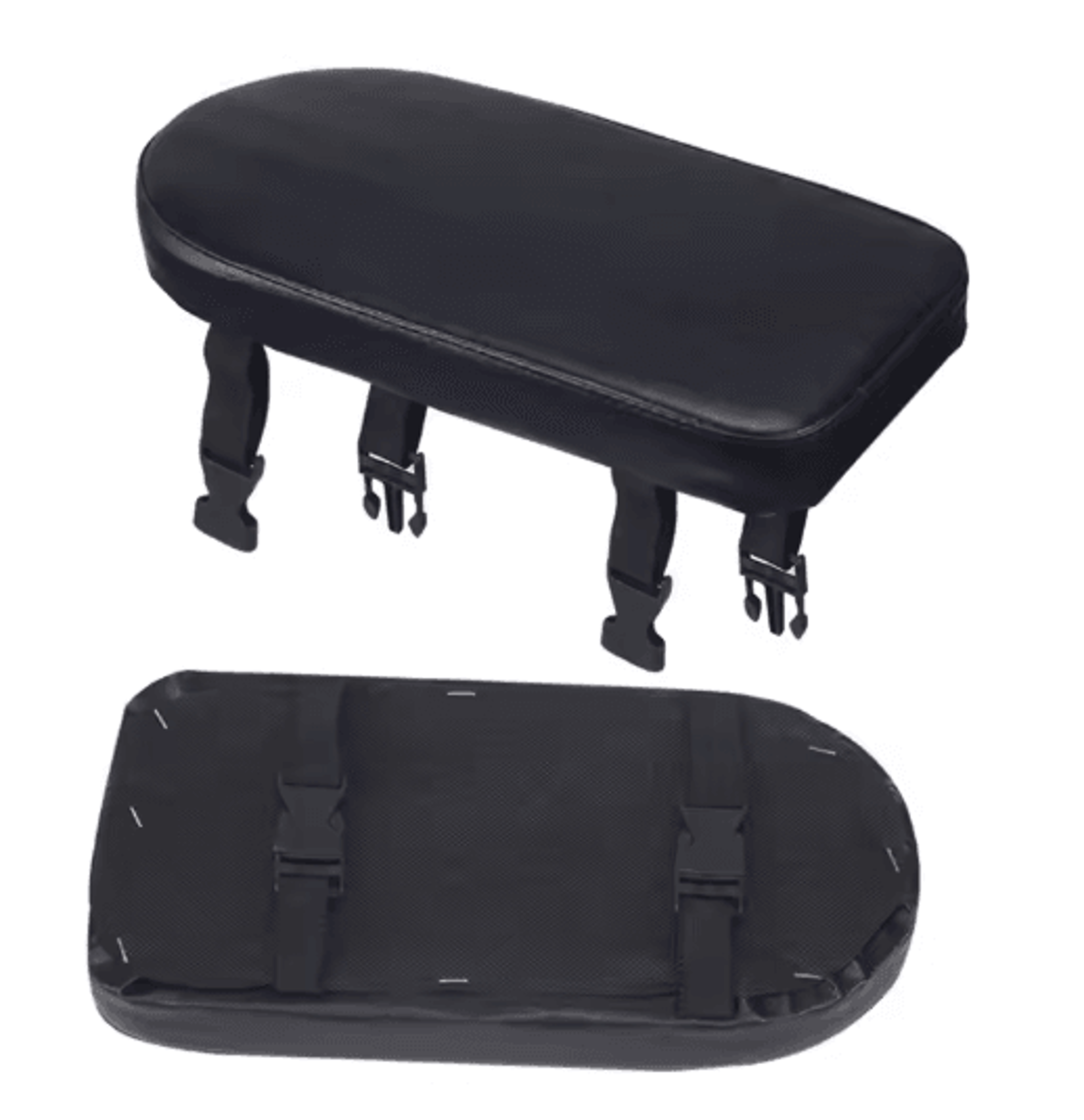 RideComfort Rear Bike Seat Cushion Set Passenger Backrest  Foot Pedal Kit 4