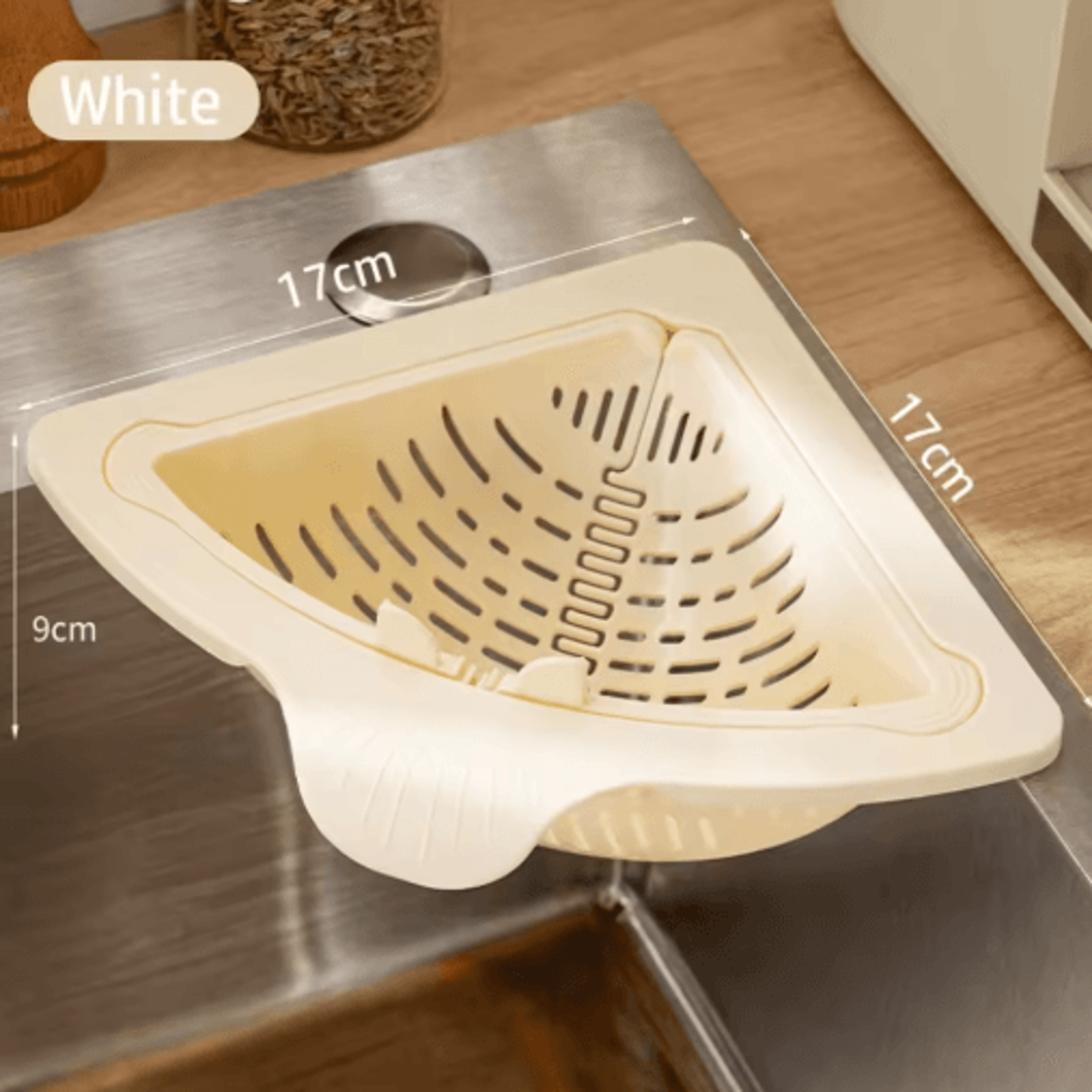 Triangle Sink Drain Strainer  AntiClog Kitchen Filter Basket 4