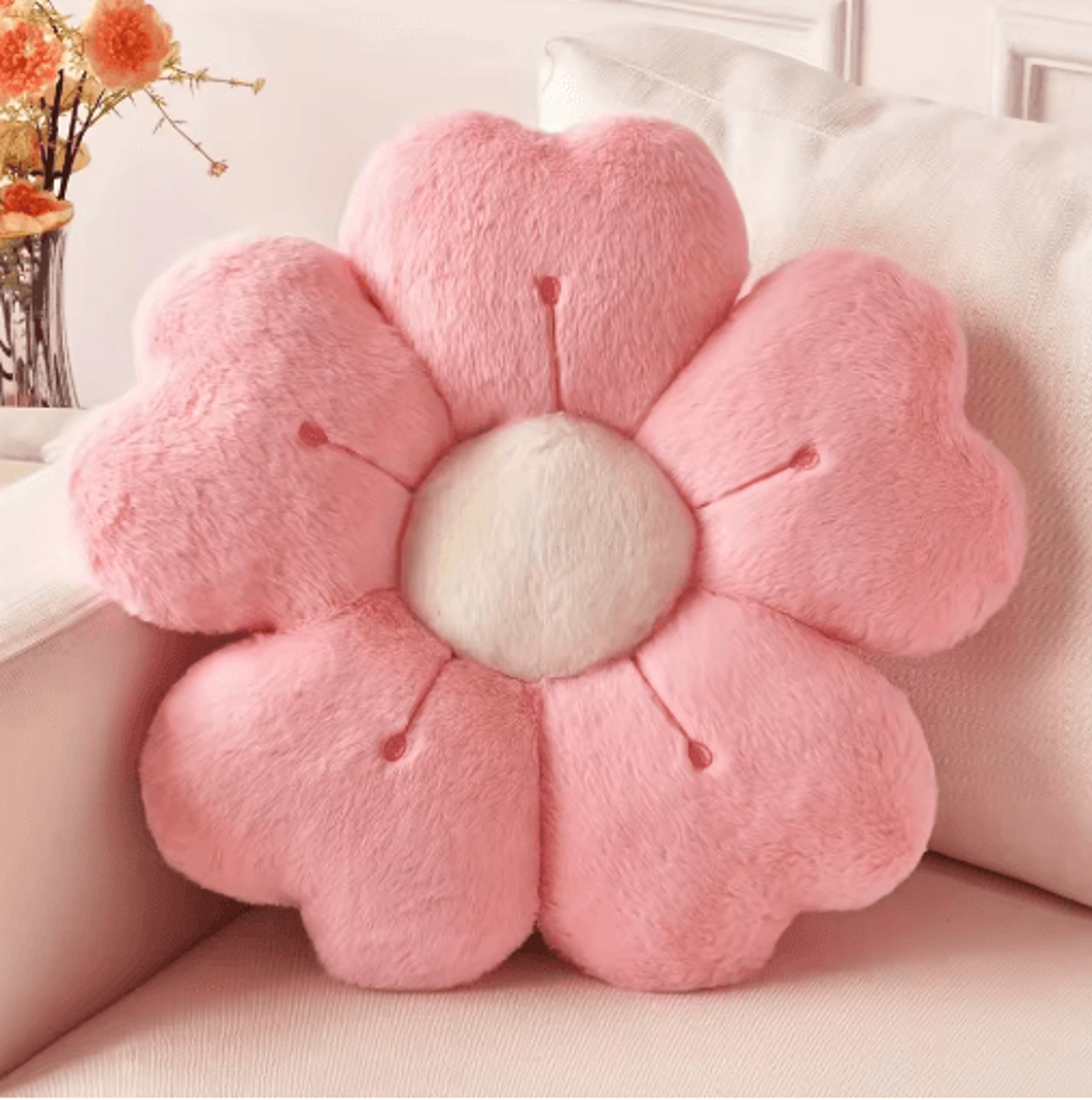 Daisy Flower Plush Pillow Soft Cute Decorative Cushion For Bed  Sofa 1
