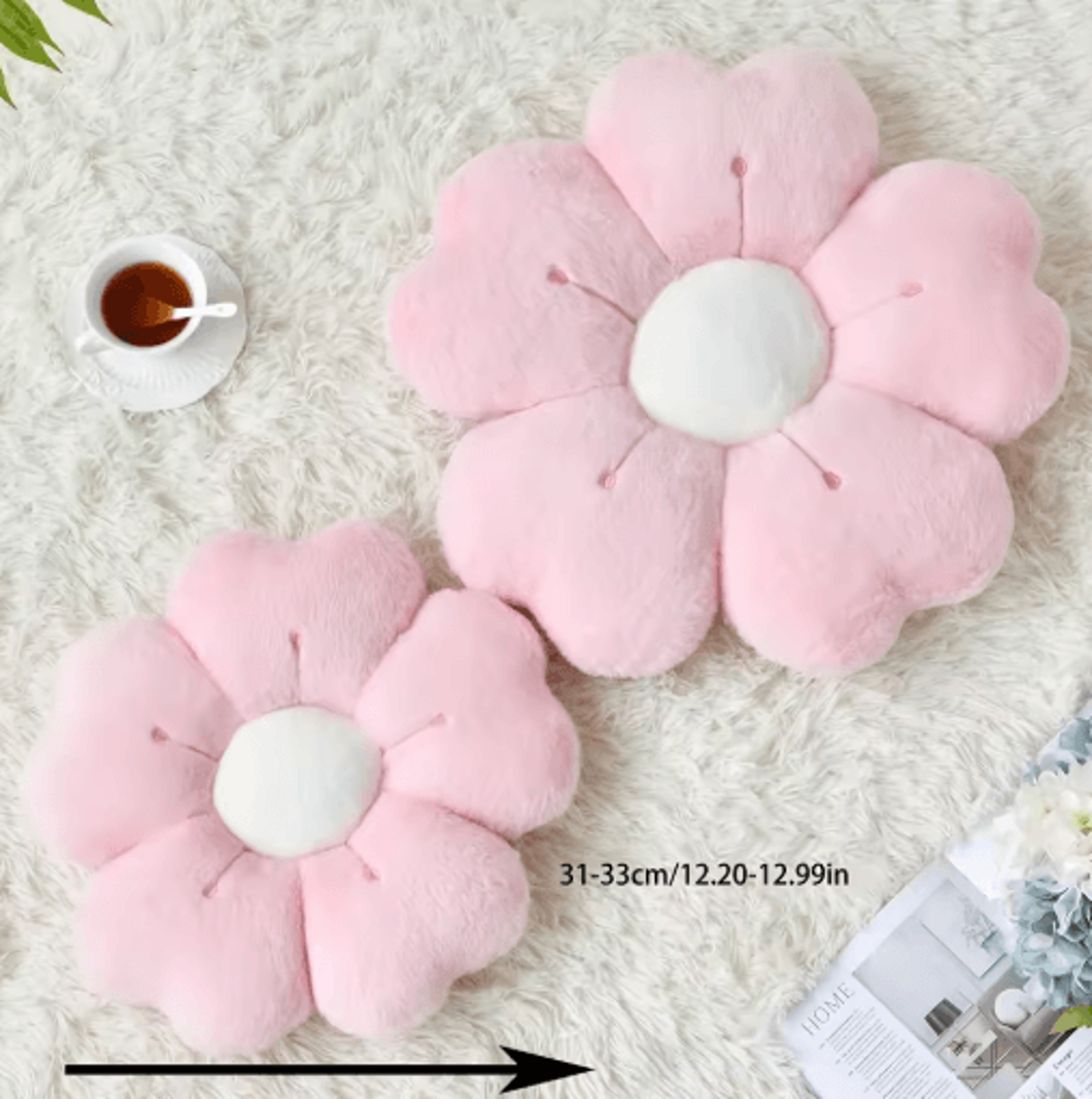 Daisy Flower Plush Pillow Soft Cute Decorative Cushion For Bed  Sofa 9