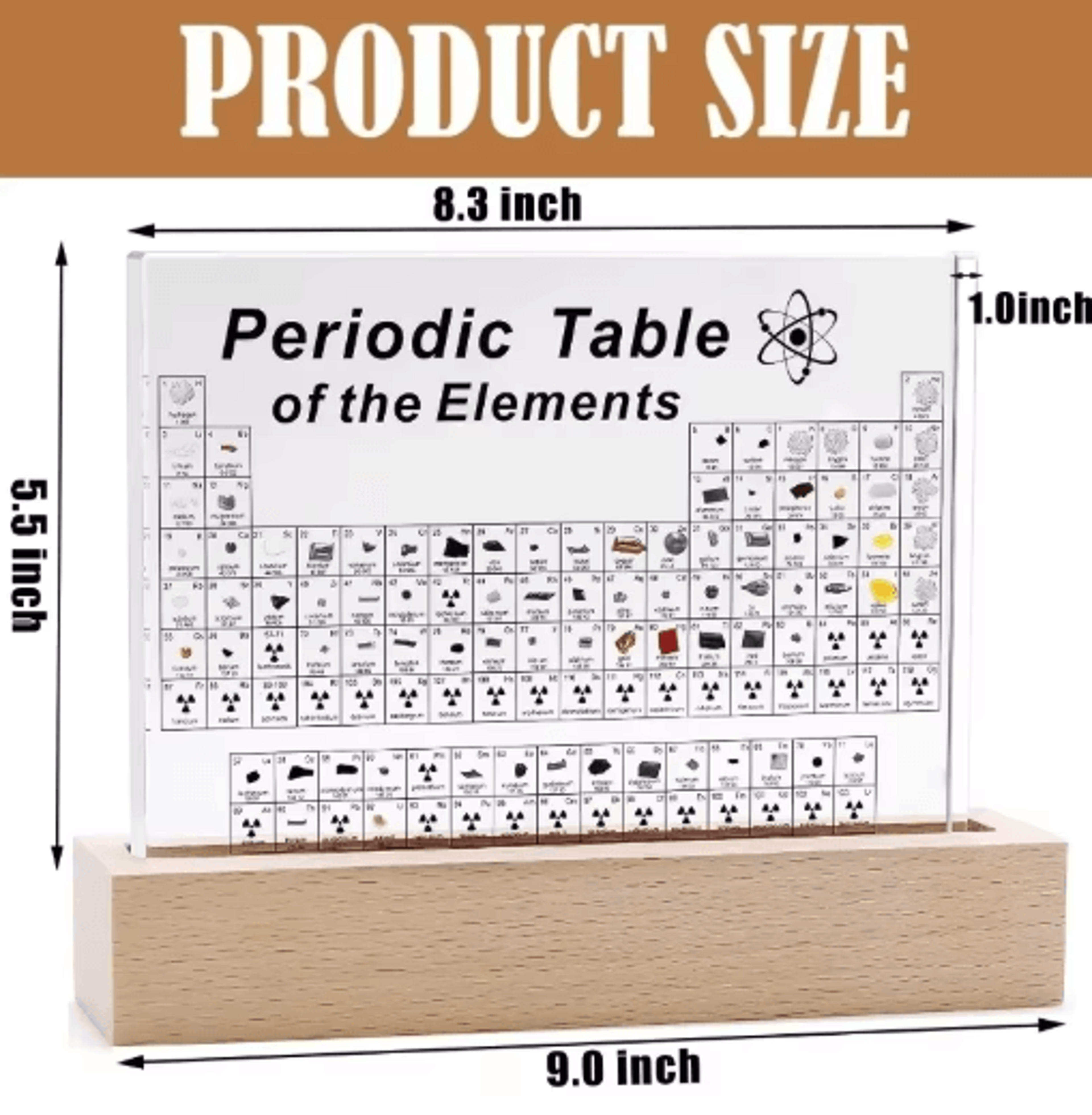 Acrylic Periodic Table Display Element Block Science Desk Decoration  Educational Ornament 4