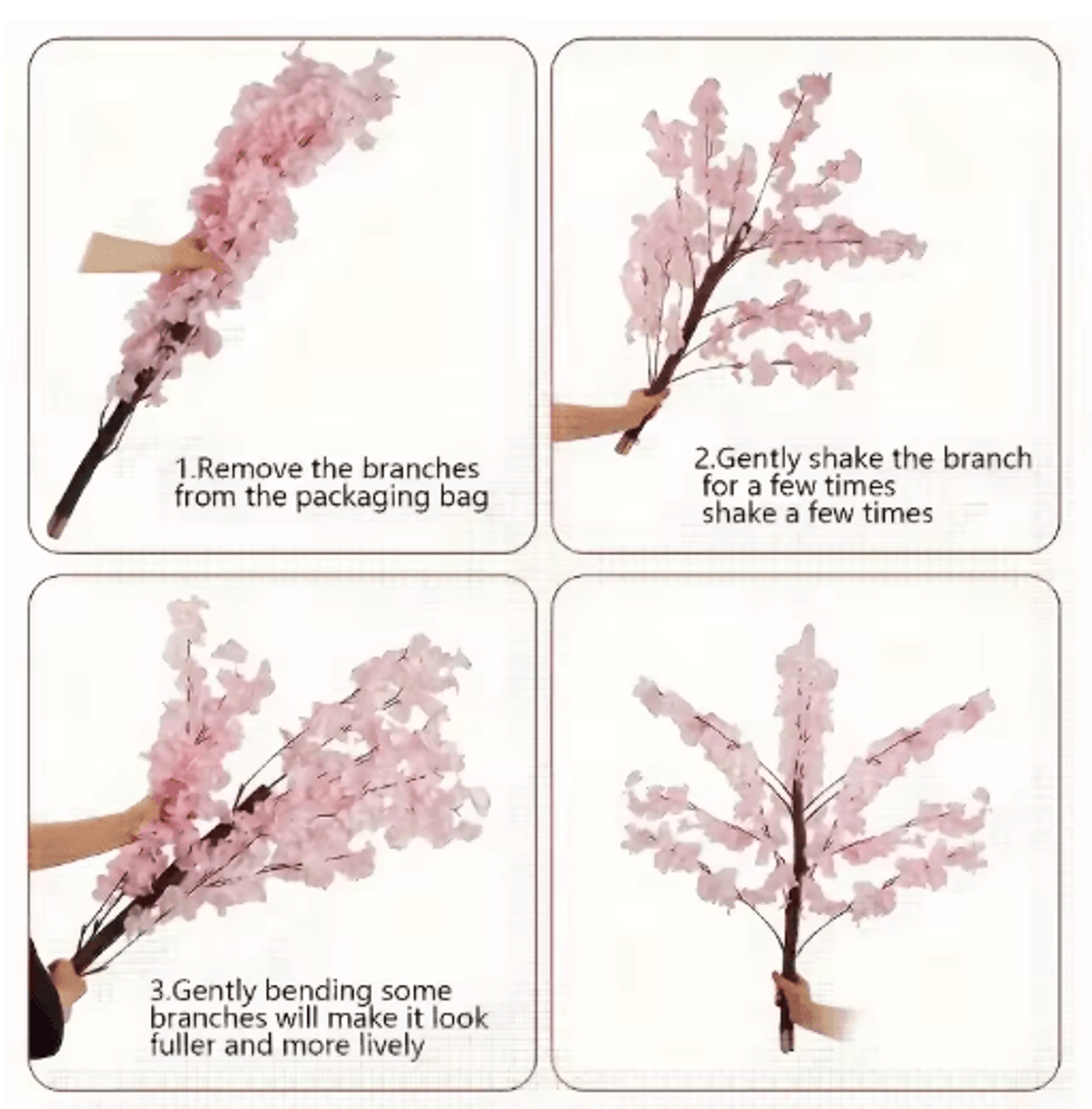 Artificial Cherry Blossom Tree Pink Sakura Decorative Tree For Weddings Parties  Home Decor 6
