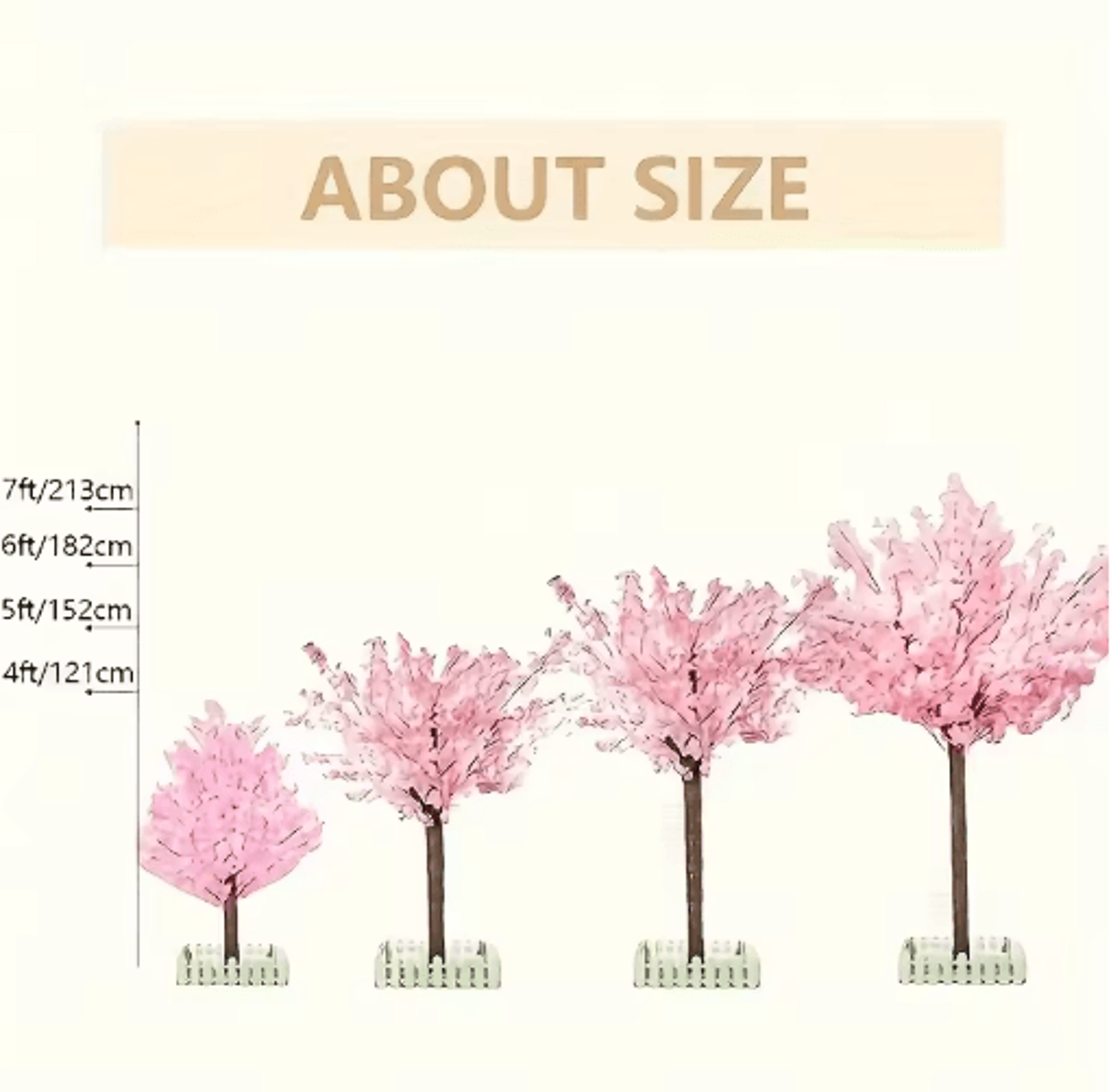 Artificial Cherry Blossom Tree Pink Sakura Decorative Tree For Weddings Parties  Home Decor 7