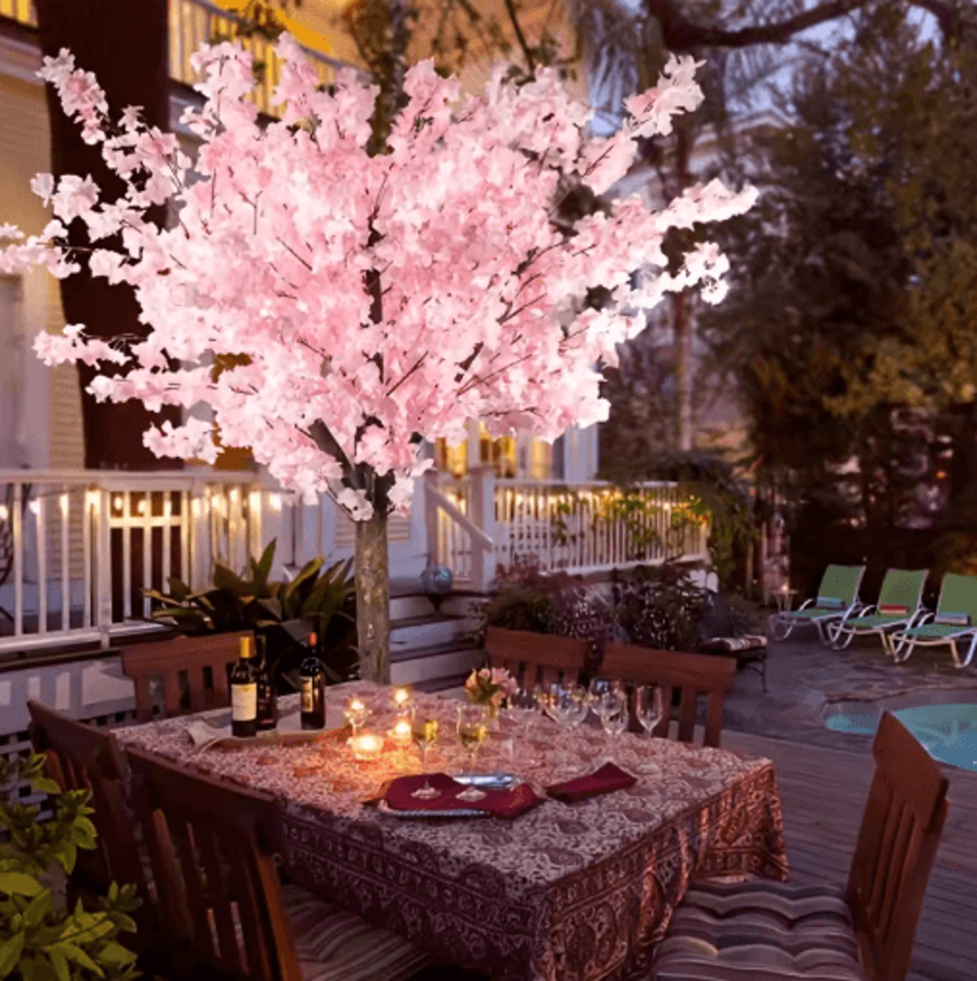 Artificial Cherry Blossom Tree Pink Sakura Decorative Tree For Weddings Parties  Home Decor 8