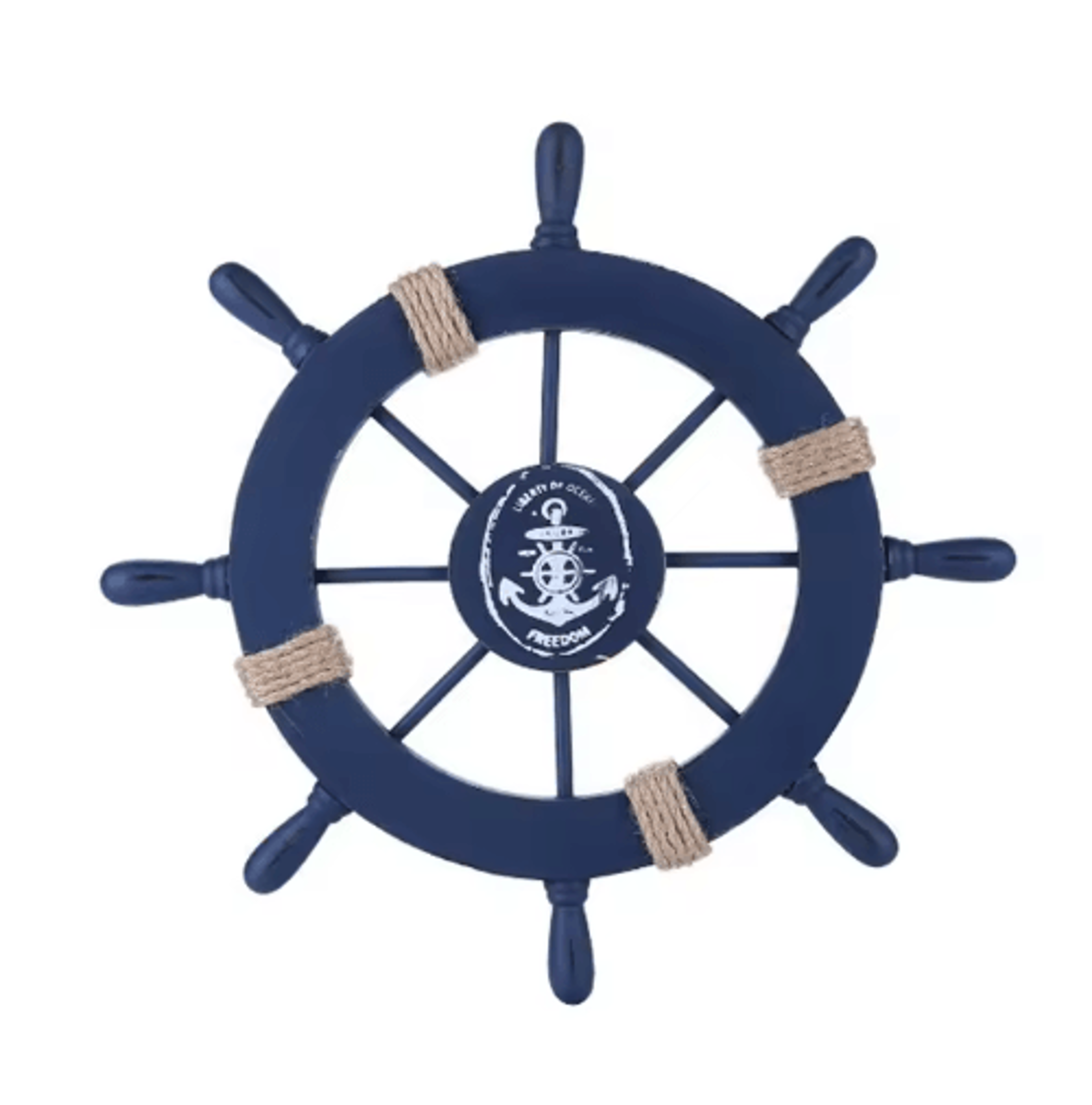 Vintage Nautical Ship Wheel Decor Wooden Boat Helm Wall Decoration For Coastal Homes 2