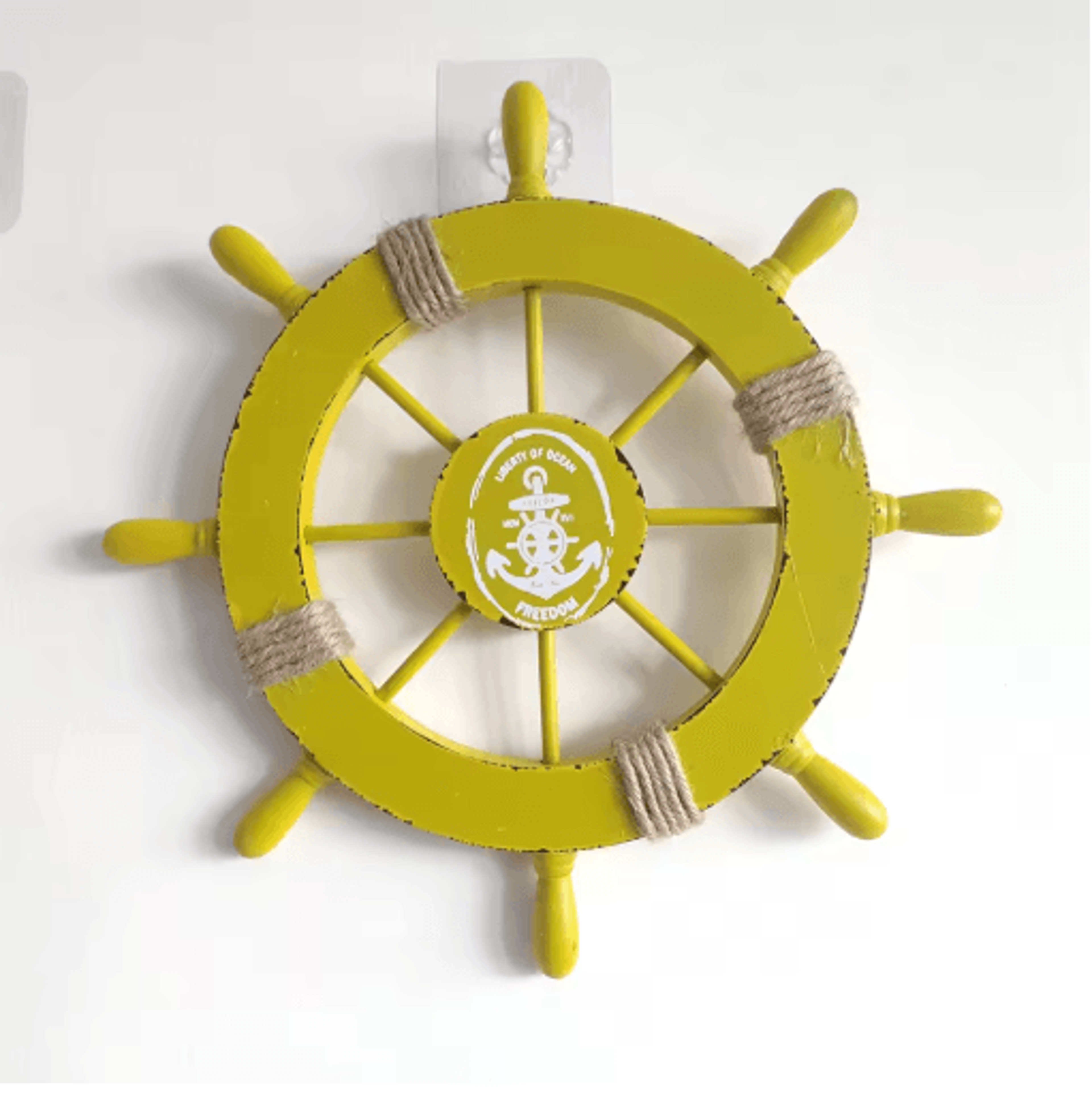 Vintage Nautical Ship Wheel Decor Wooden Boat Helm Wall Decoration For Coastal Homes 6