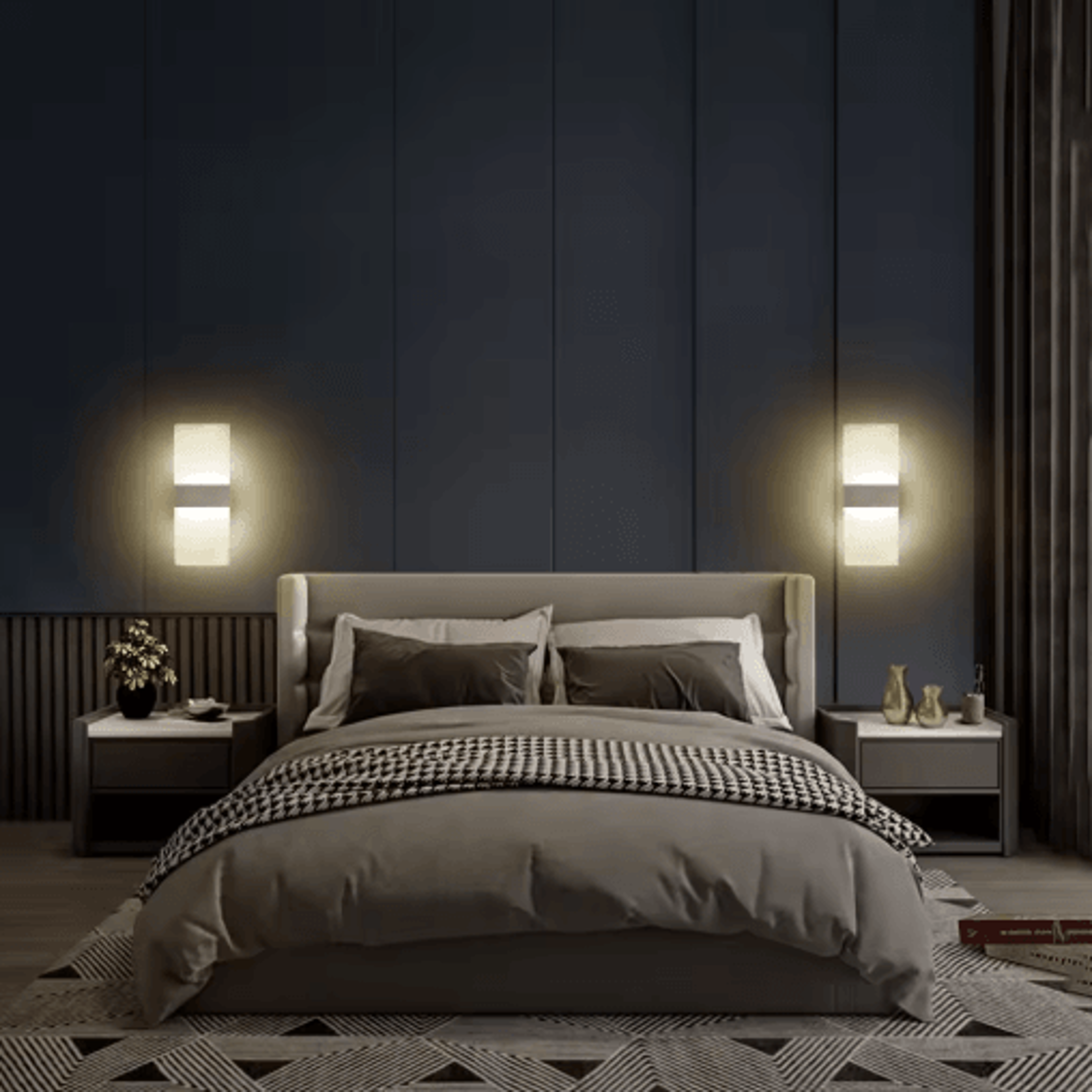 lumiedge modern led wall lamp – minimalist aluminum acrylic wall sconce