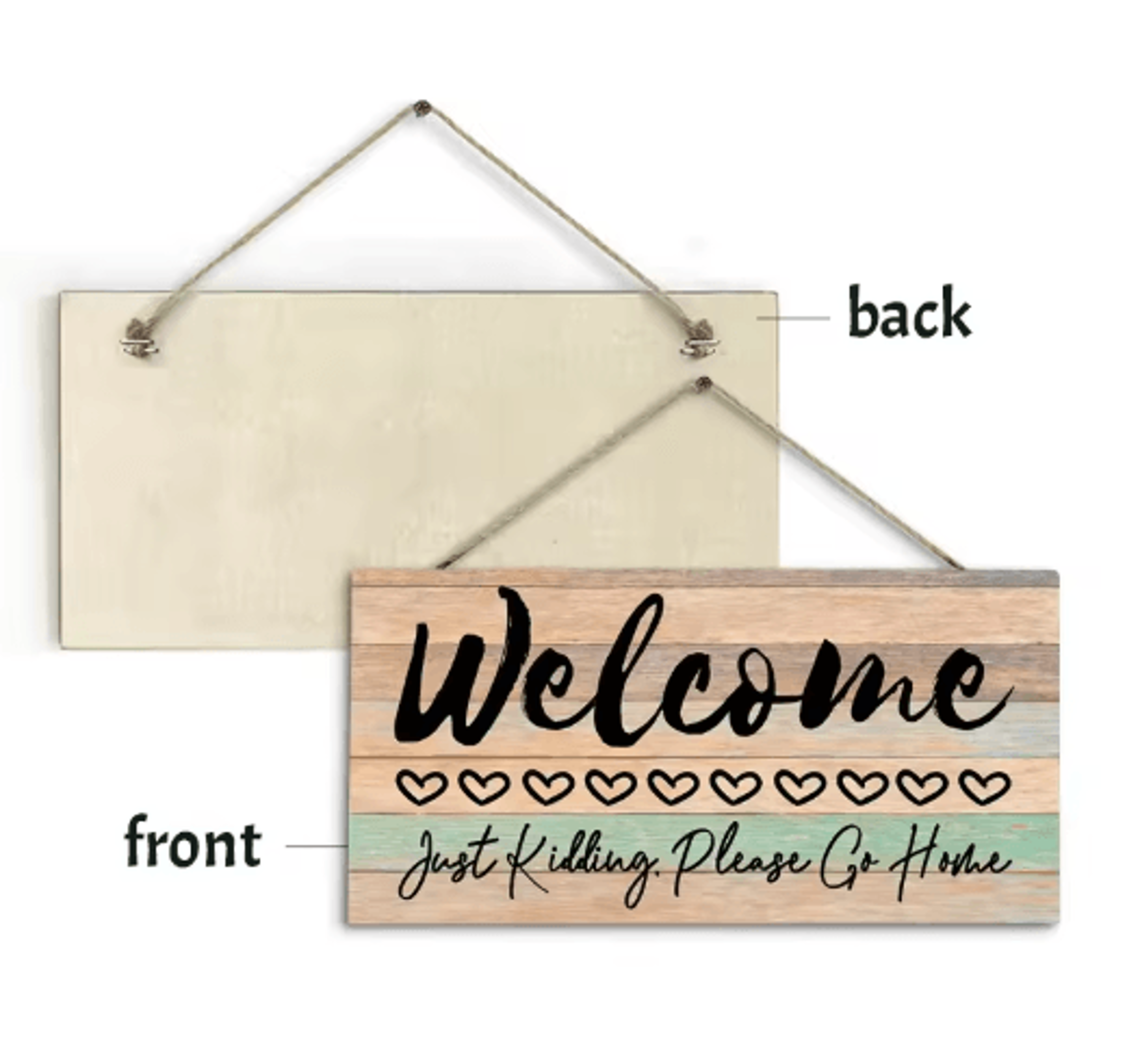WarmNest Rustic Welcome Wood Sign  Farmhouse Wall Hanging Door Decor 1