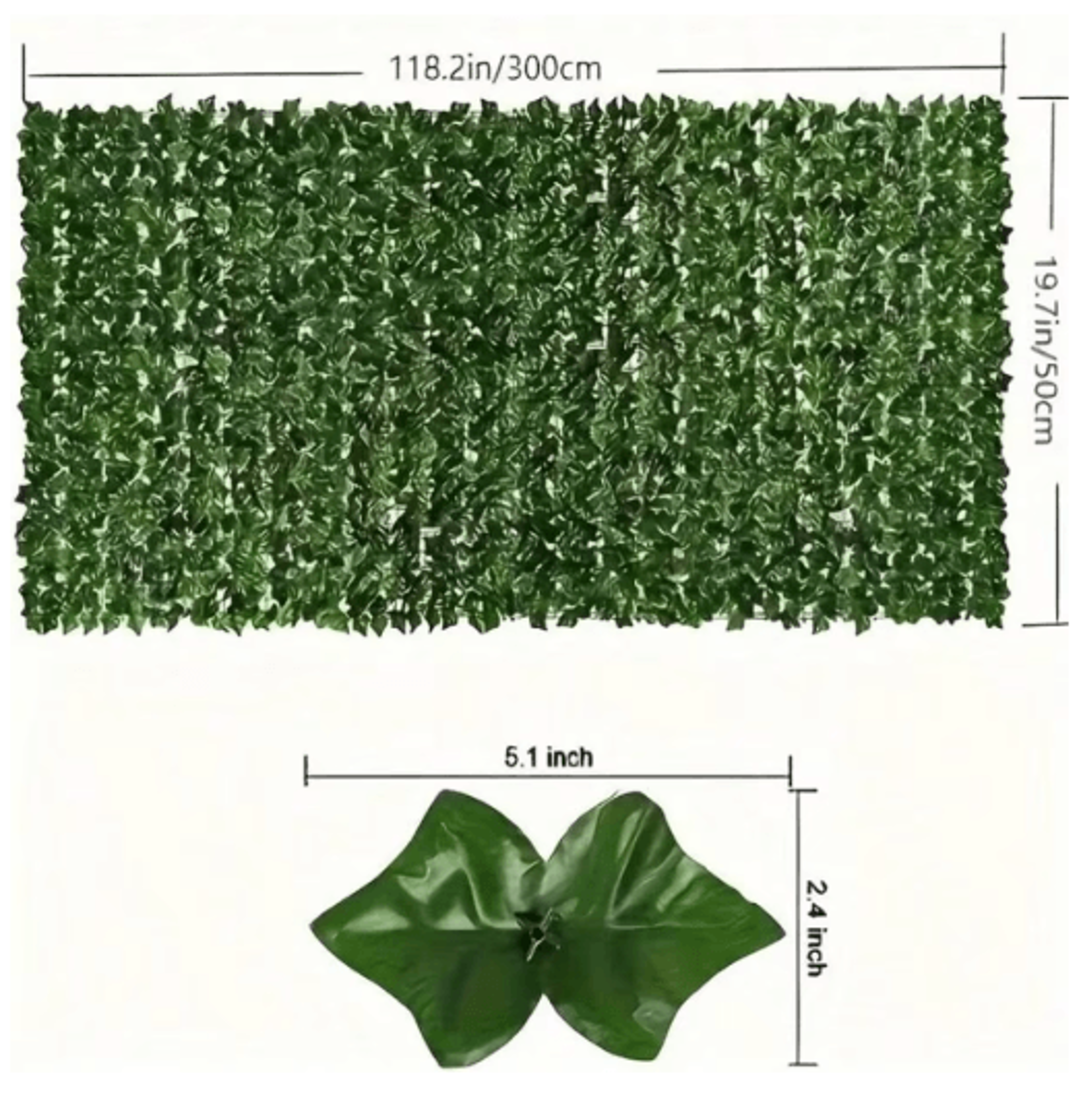 Artificial Ivy Privacy Fence Panel UV Resistant Green Wall Screen For Indoor  Outdoor 2