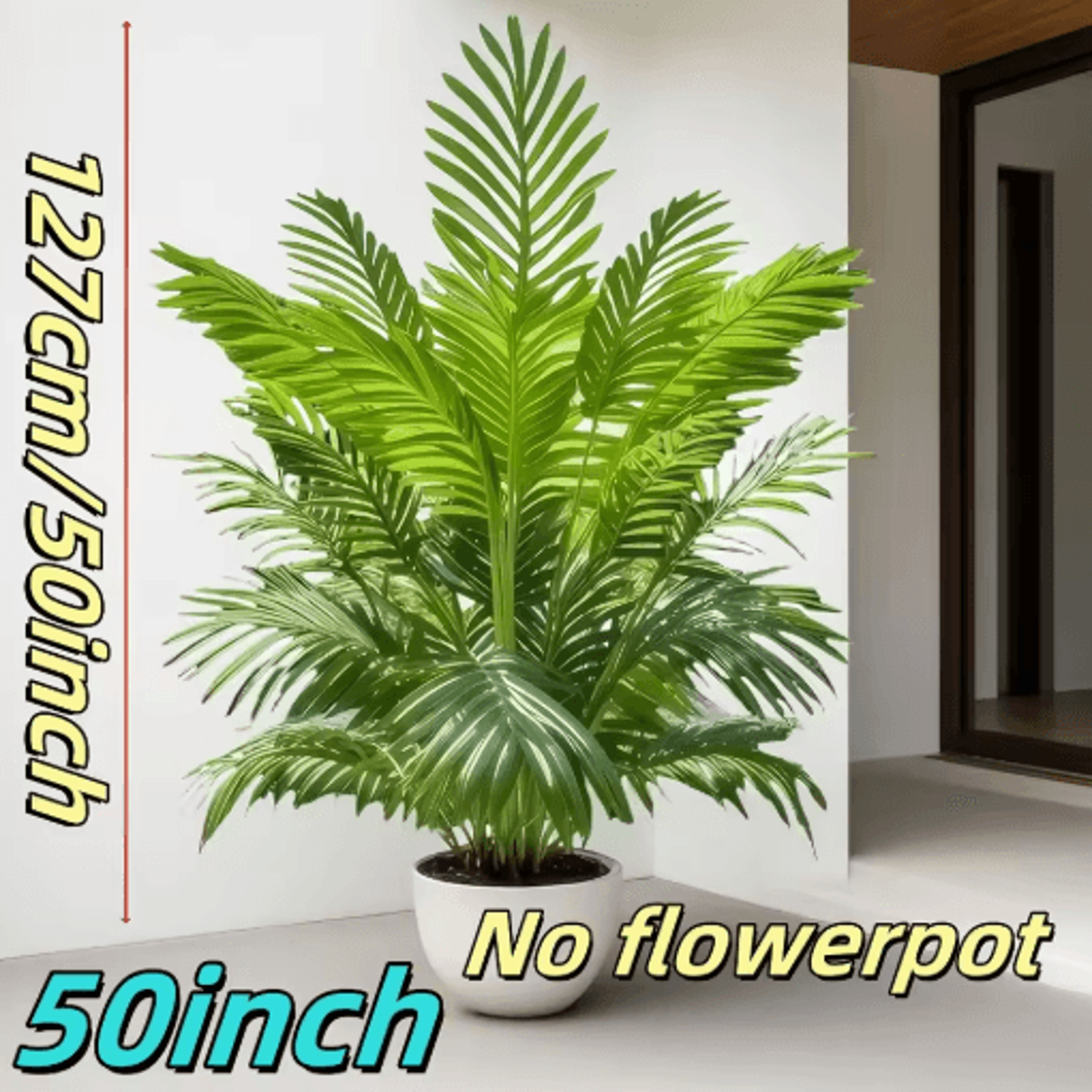 50Inch Artificial Palm Tree Realistic Tropical Plant For Indoor  Outdoor Decor 1