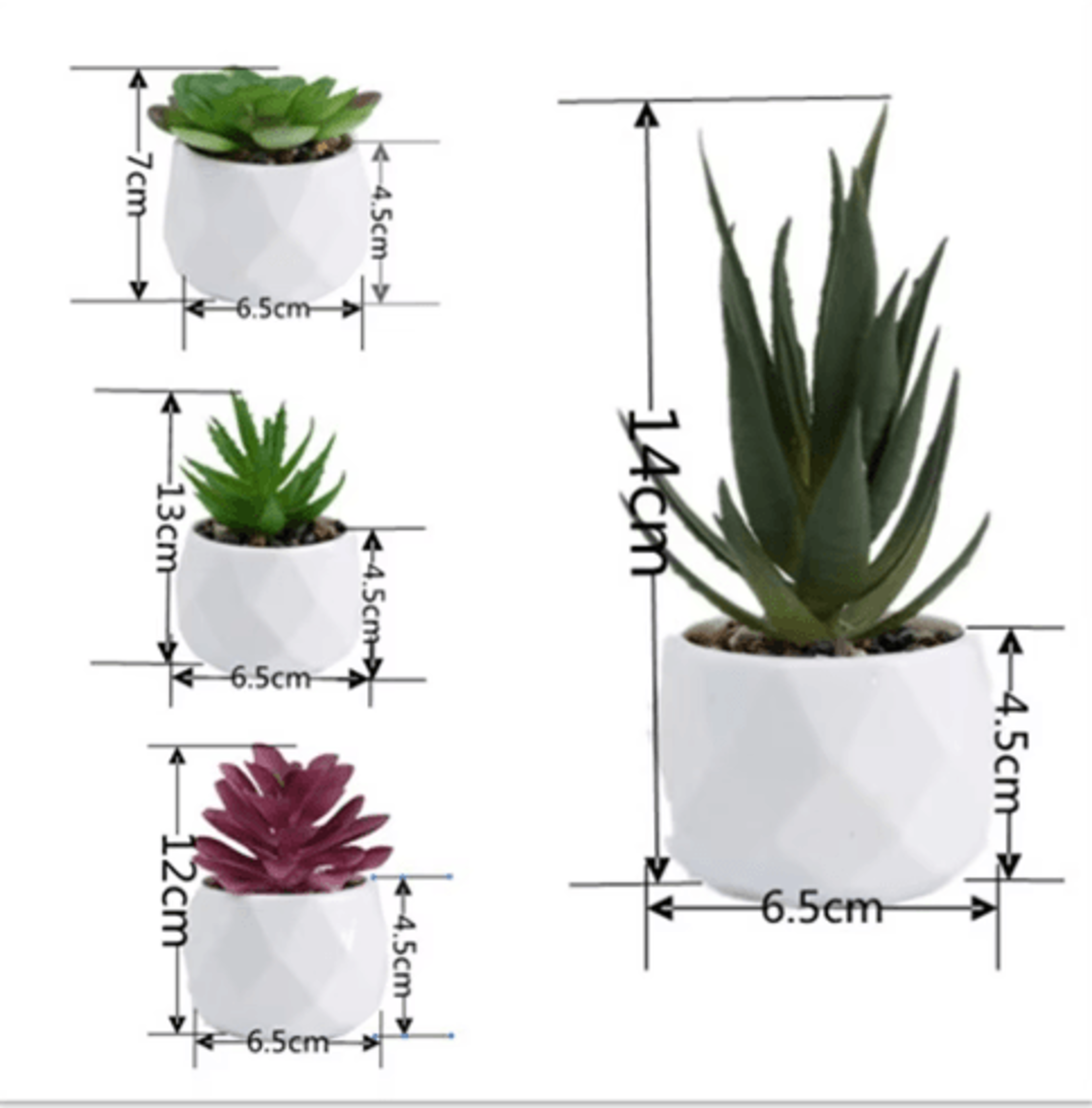 Artificial Succulent Bonsai Set  Mini Evergreen Cactus Plants For Desk  Home Decor 11