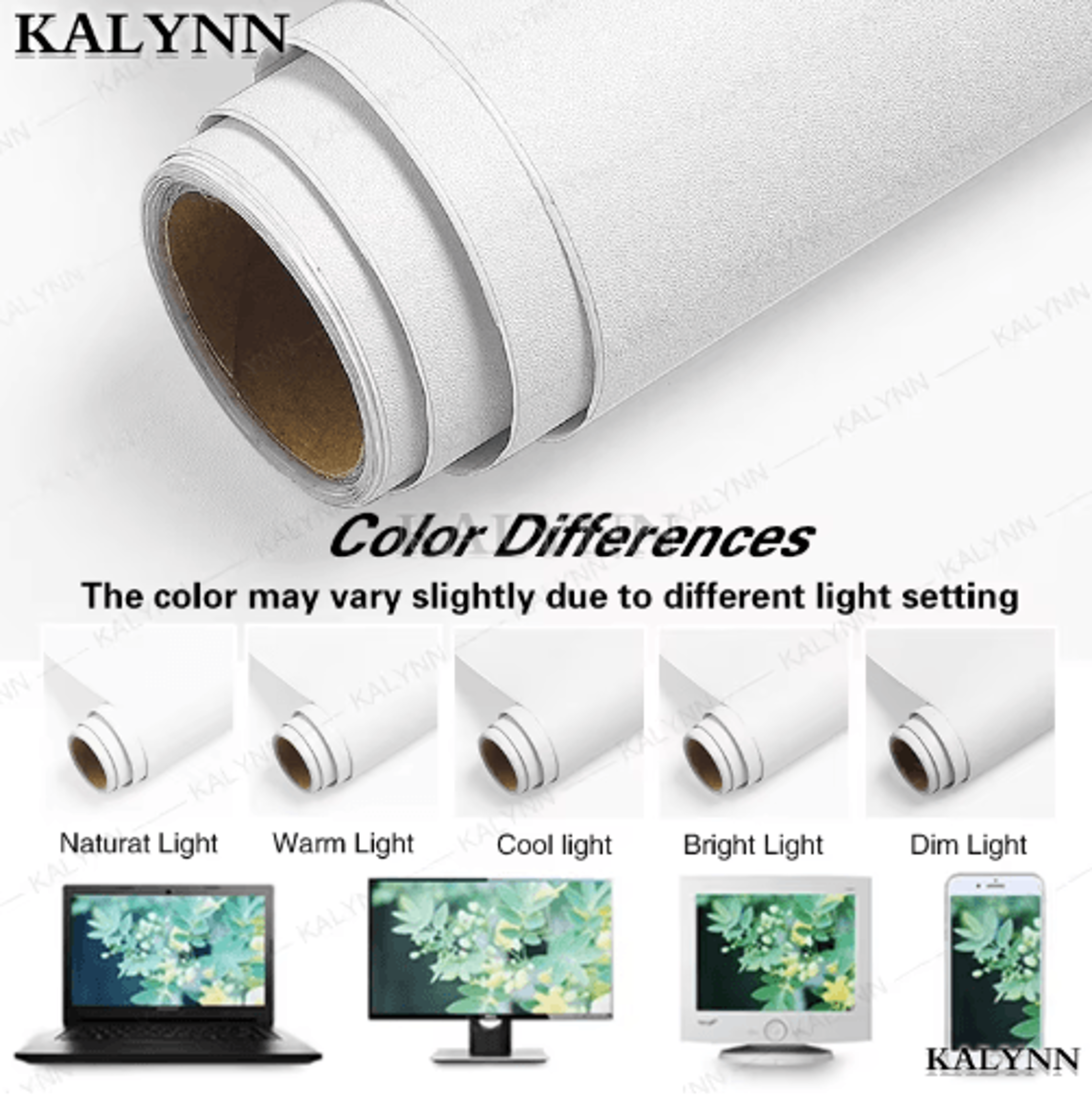 Waterproof White SelfAdhesive Wallpaper  Peel  Stick Vinyl Contact Paper 7
