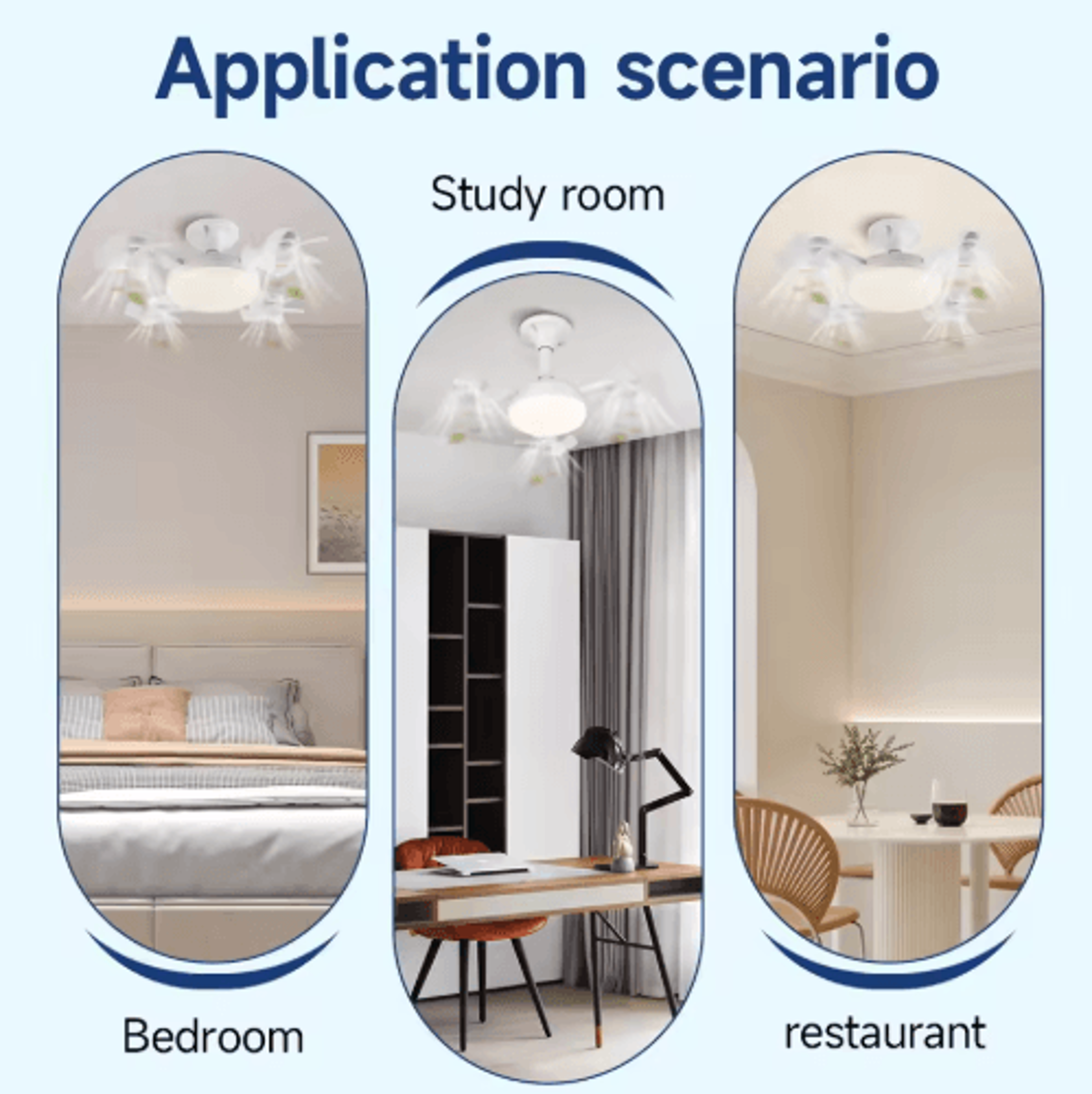 Modern LED Ceiling Fan With Light  Remote Control 3Speed Adjustable Fan Light 7