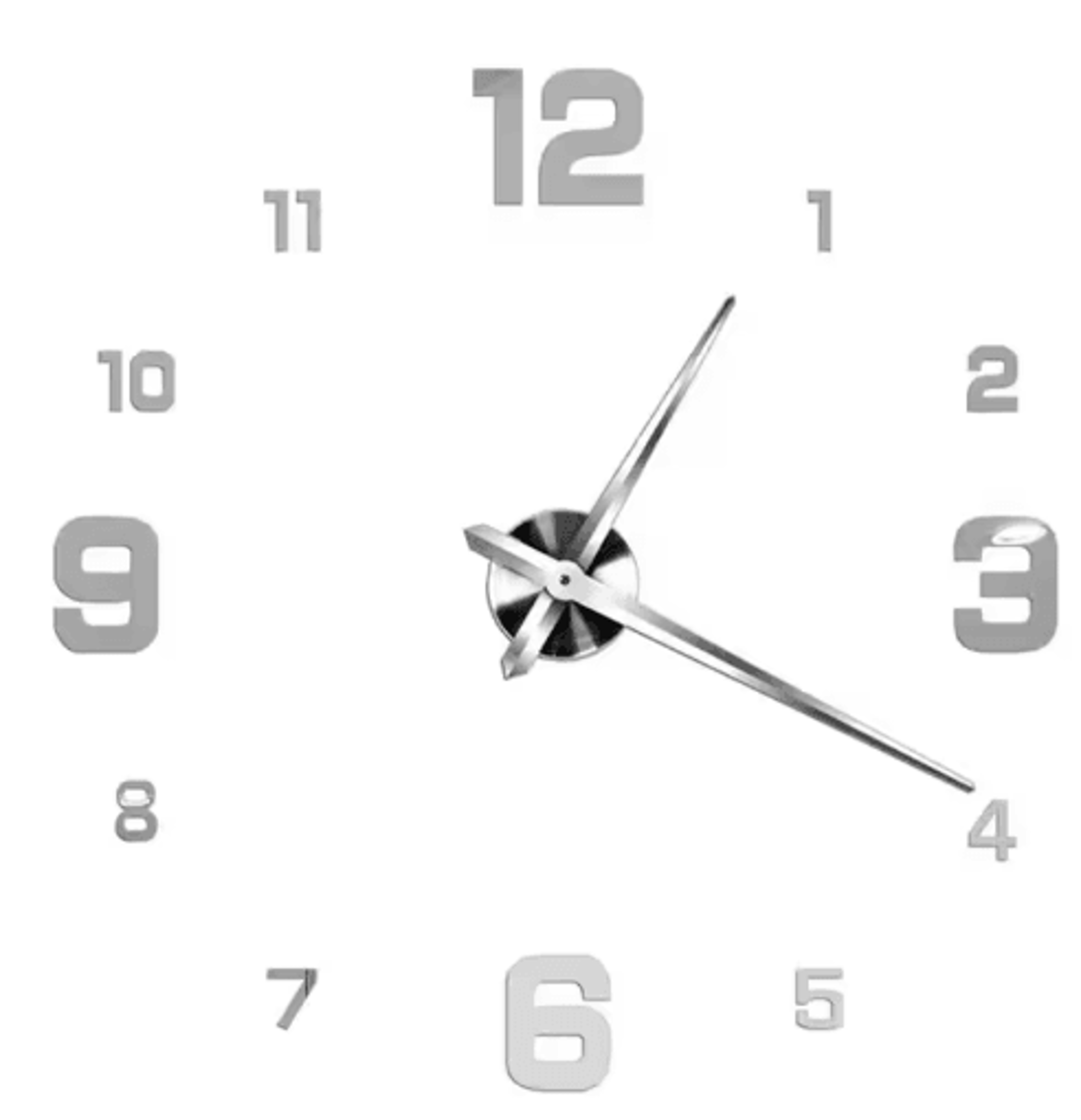 Modern 3D DIY Wall Clock  Large Acrylic Mirror Decorative Quartz Clock 11
