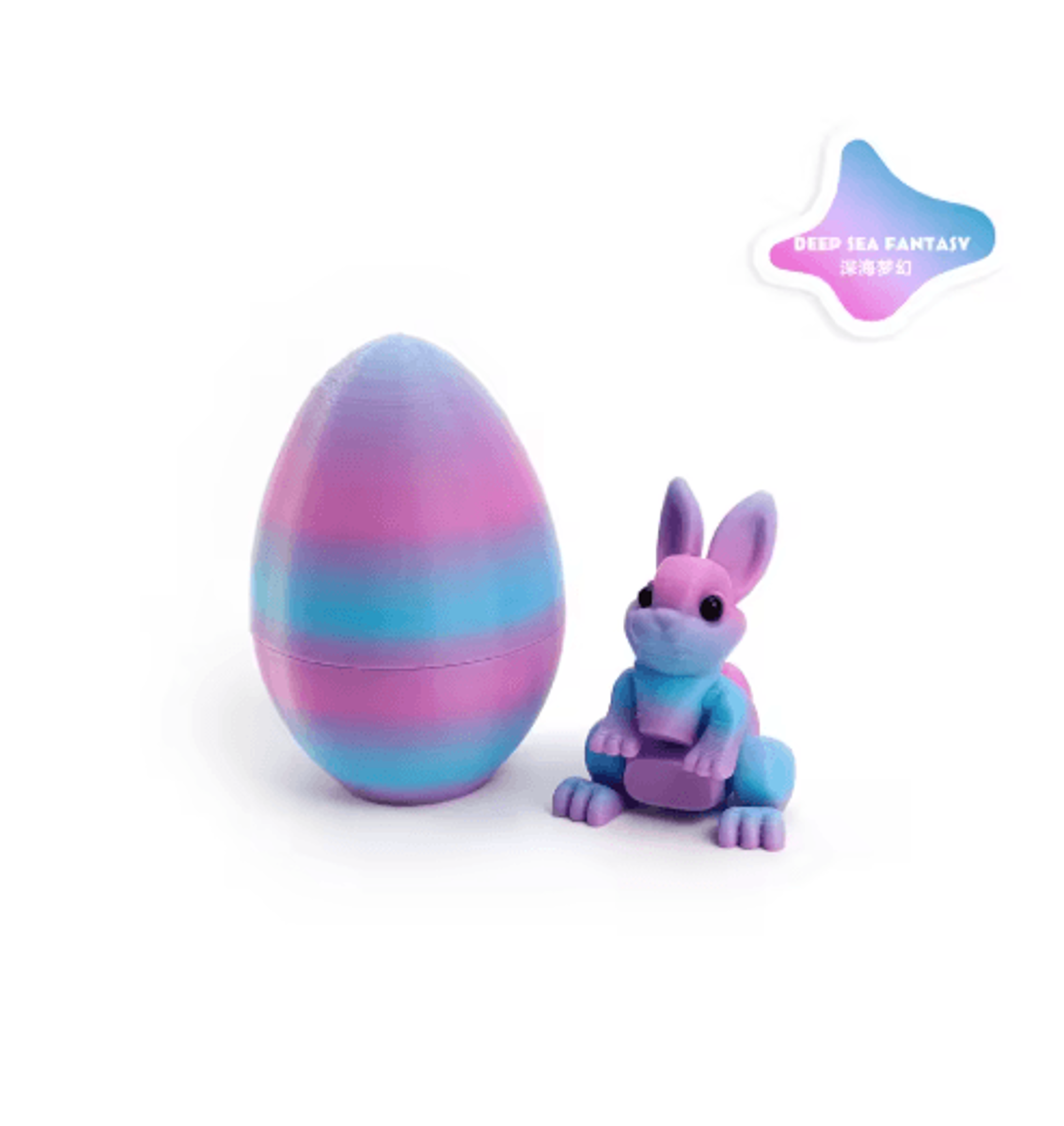 3D Printed Easter Rabbit Ornament With Egg Cute Desk Decor  Kids Gift 21