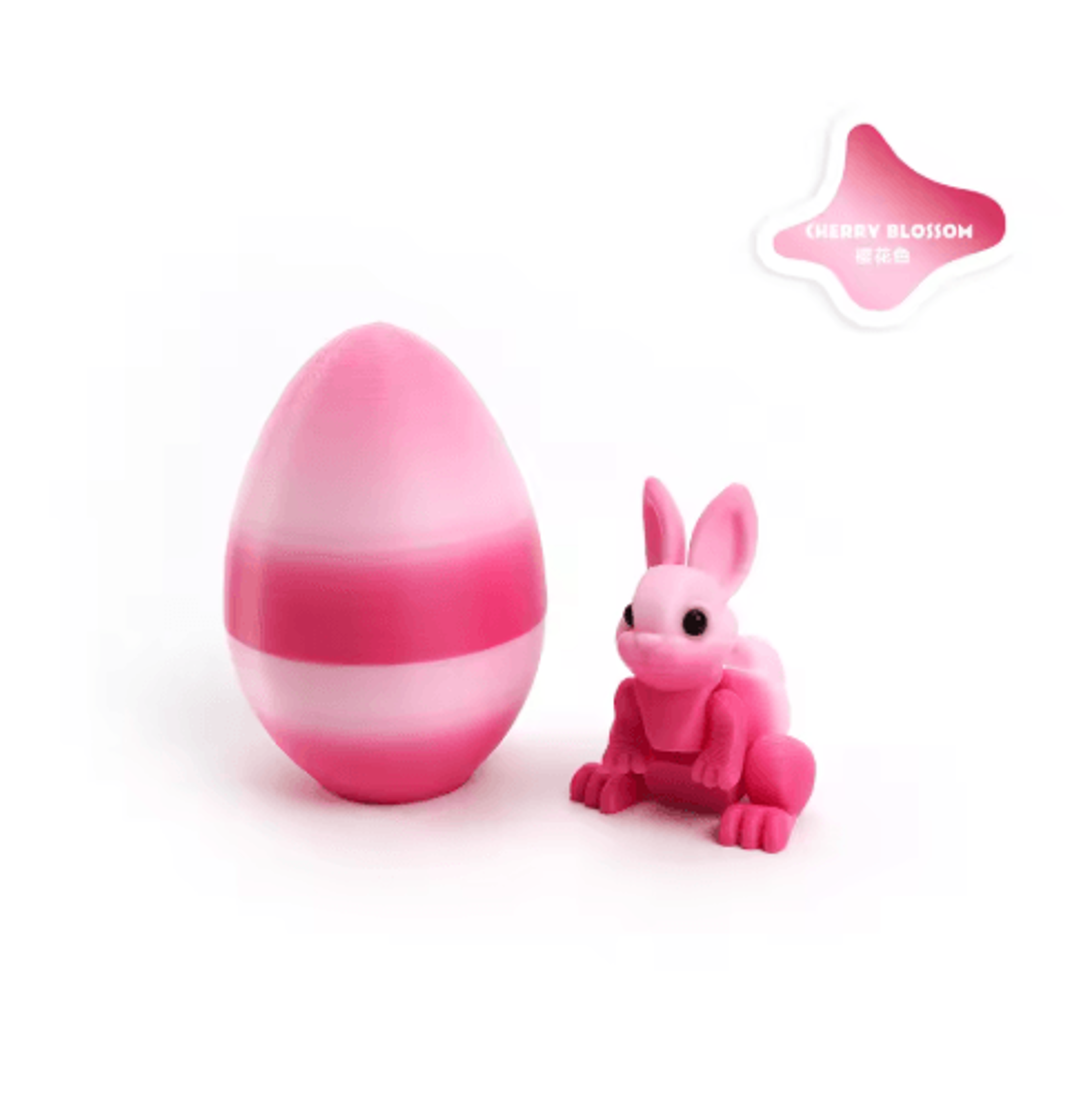 3D Printed Easter Rabbit Ornament With Egg Cute Desk Decor  Kids Gift 22