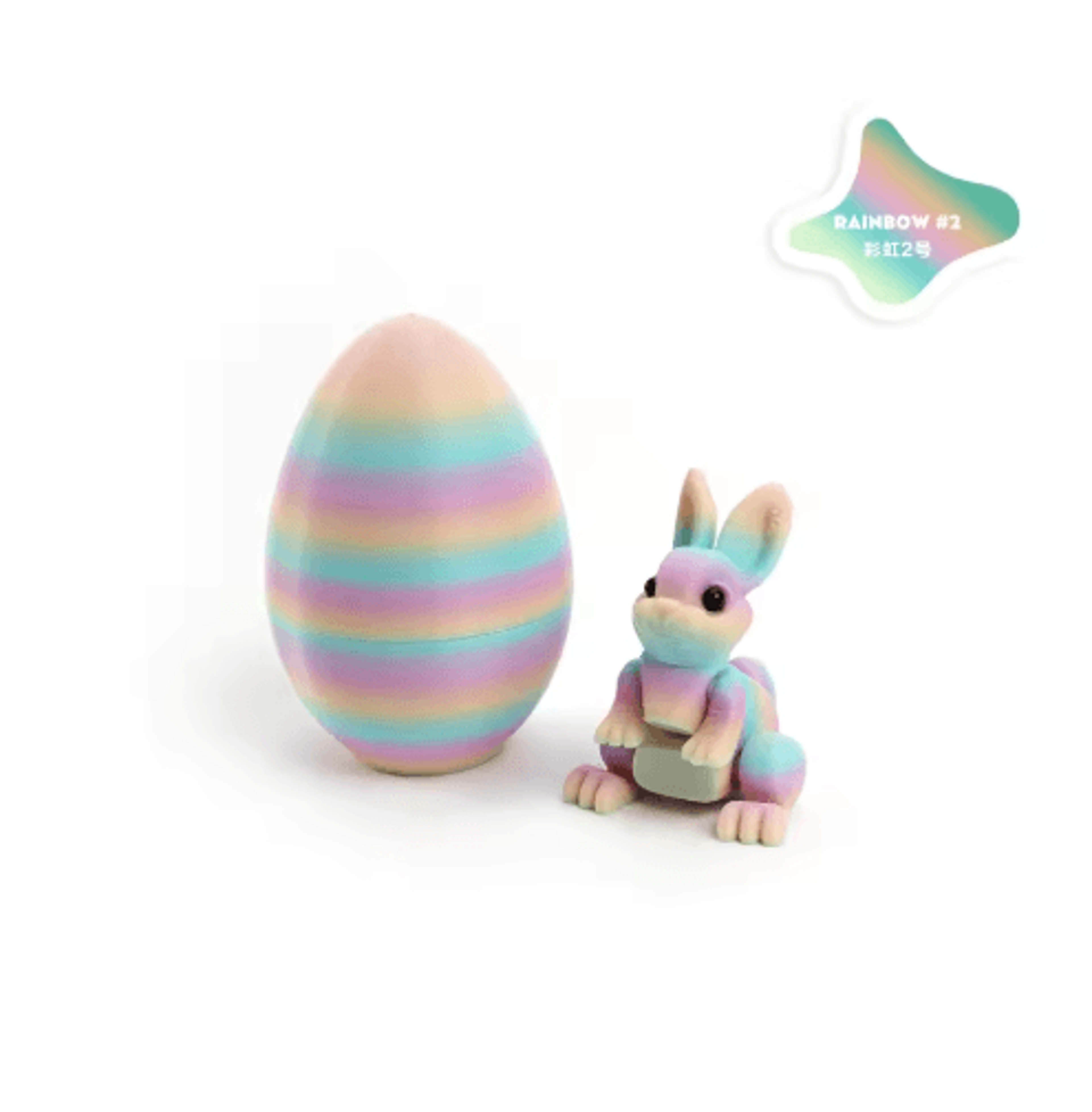3D Printed Easter Rabbit Ornament With Egg Cute Desk Decor  Kids Gift 26