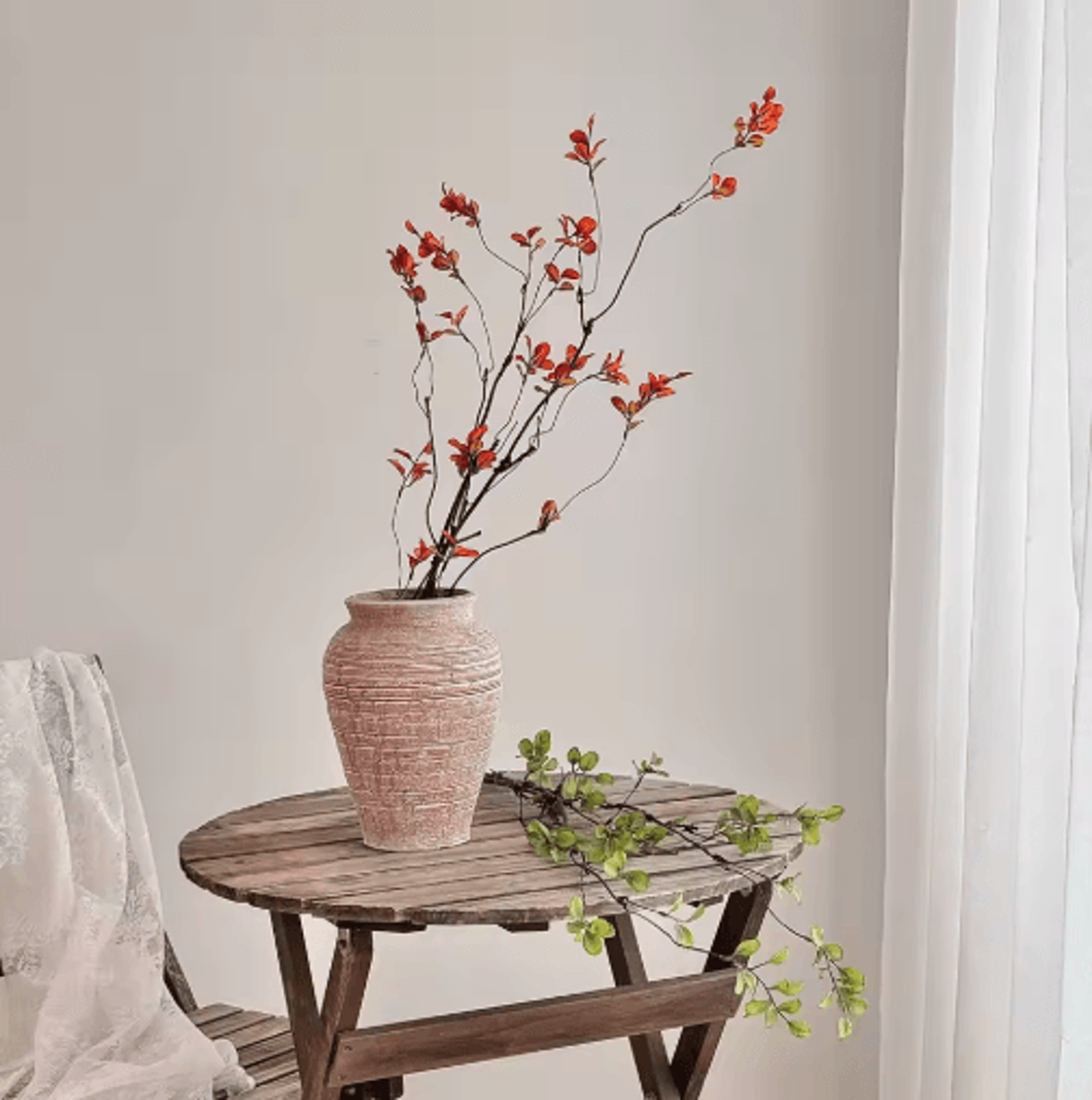 22Inch Artificial Autumn Branches Chinese Style Faux Fall Plant For Vase  Home Decor 8