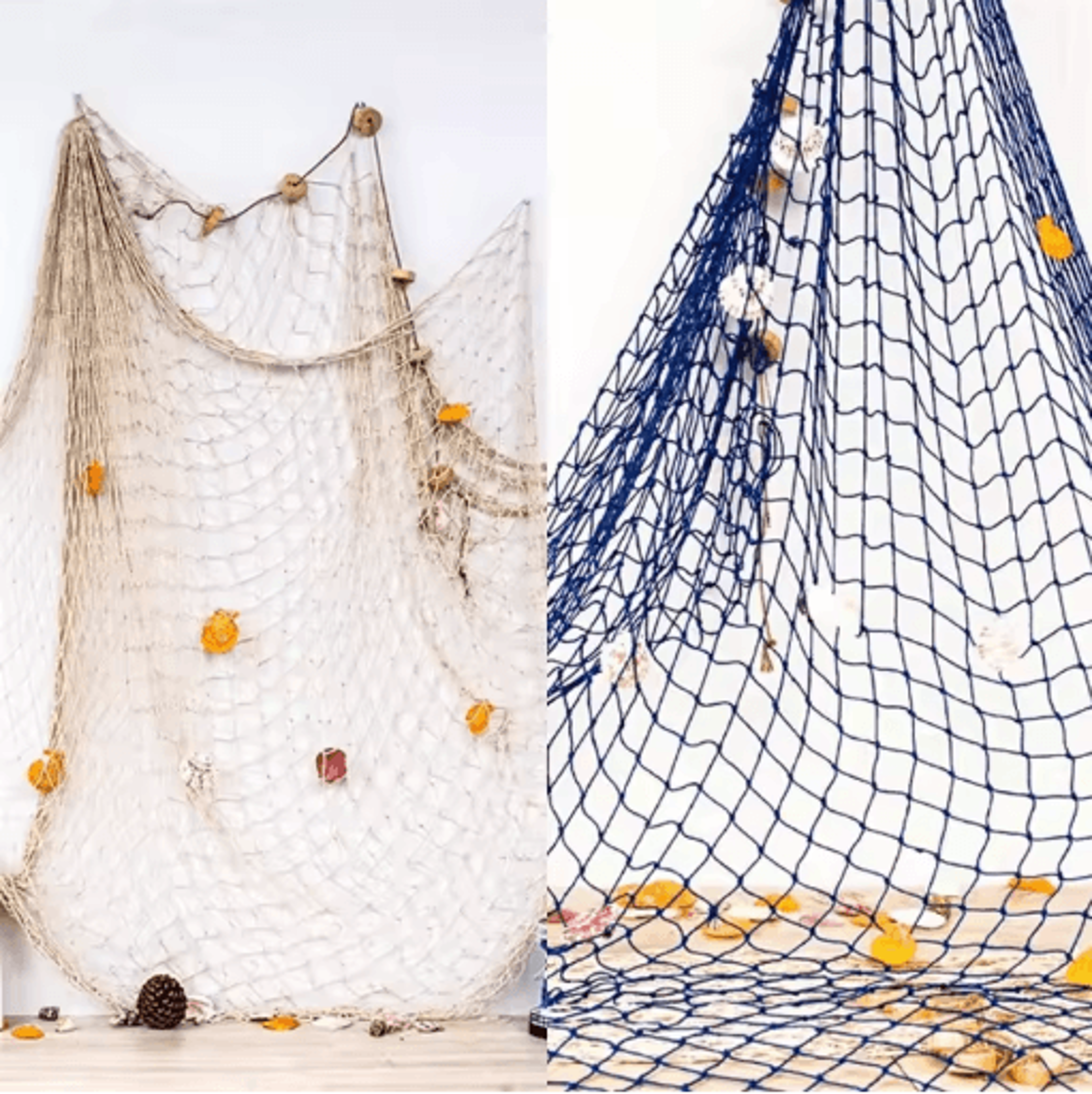 nautical fishing net wall decor coastal marine hanging ornament