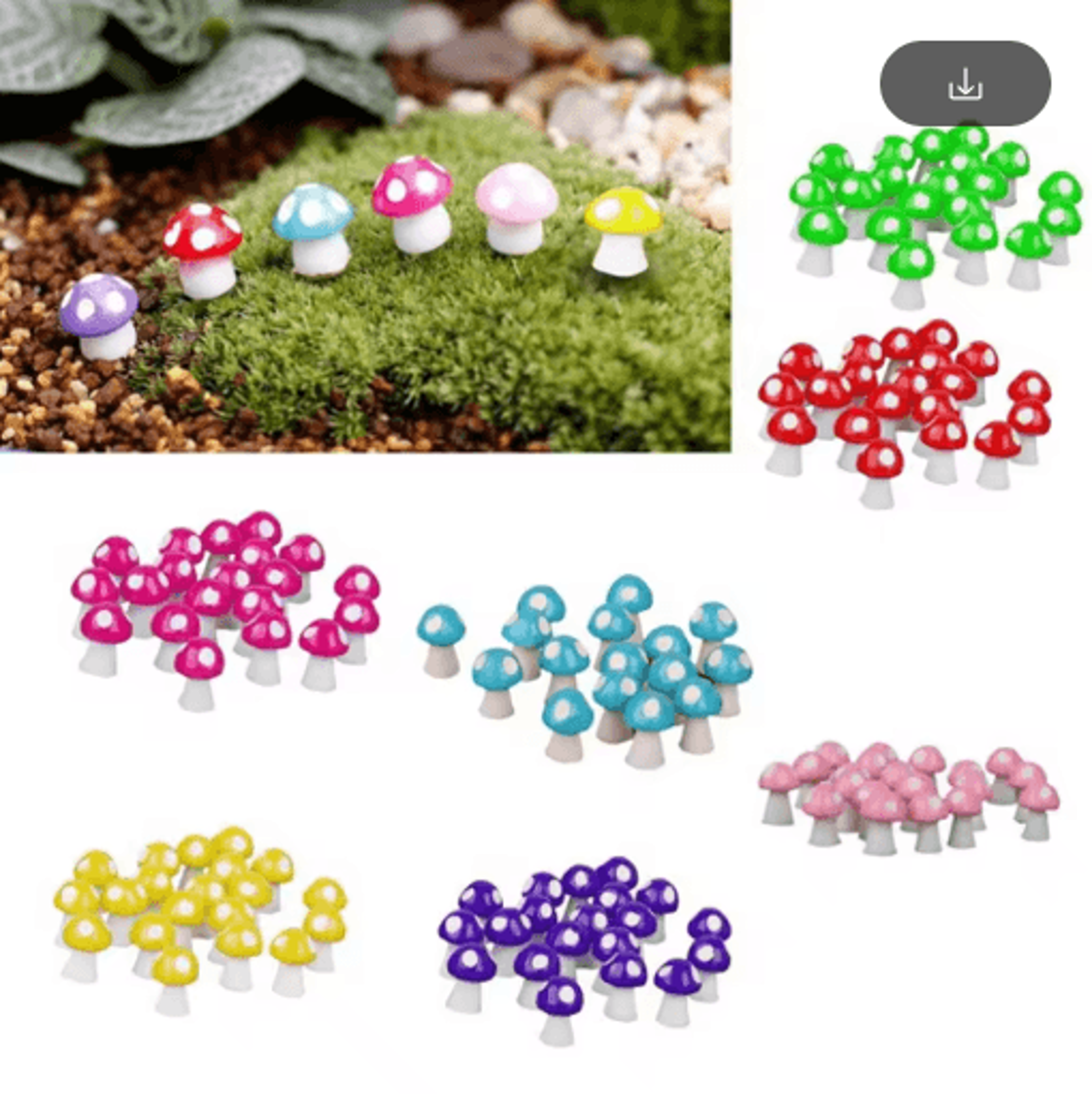 Mini Animal Figurines Set Cute Fairy Garden  Bonsai Miniature Decor 1