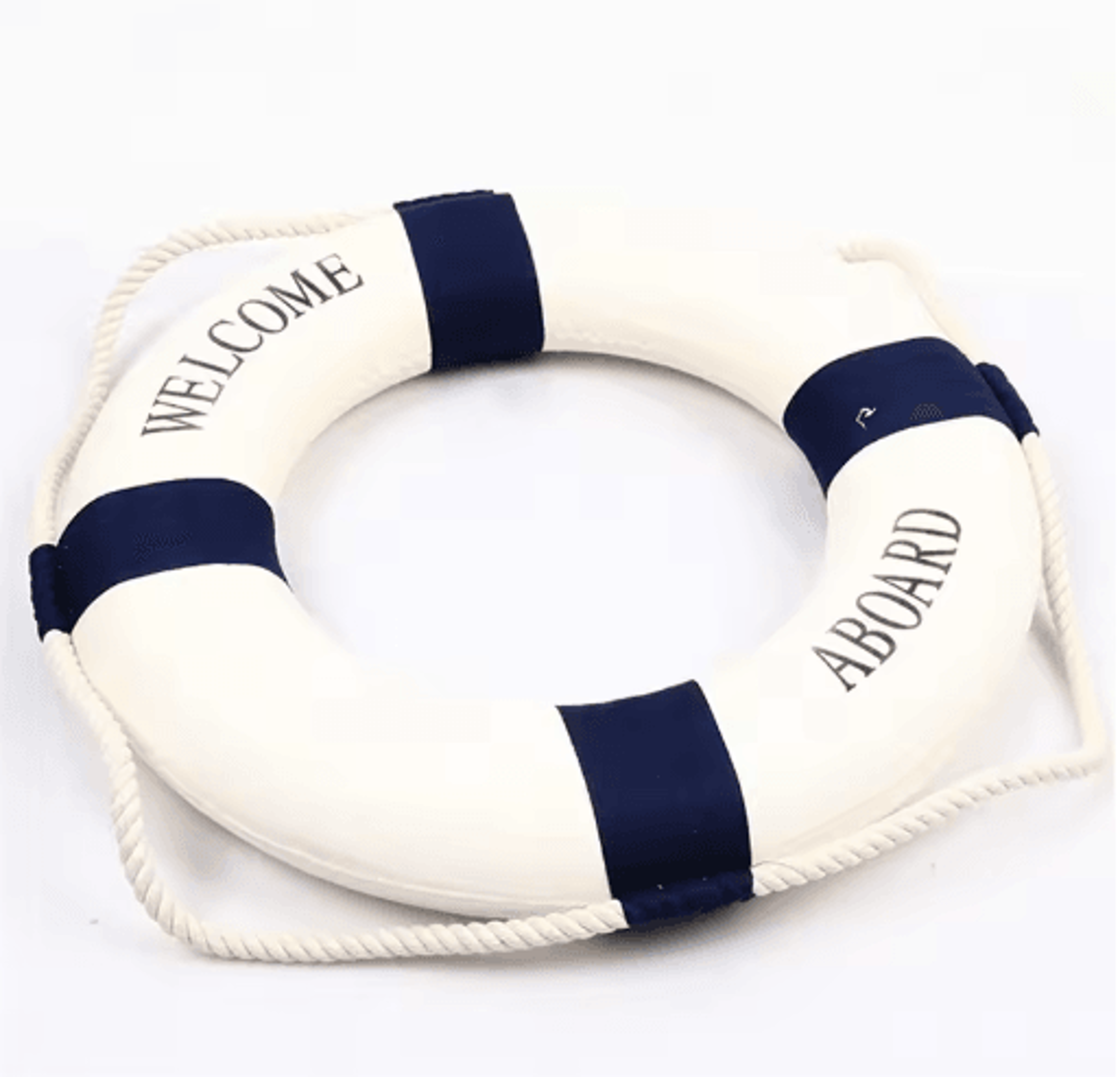 Mediterranean Nautical Lifebuoy Wall Decor  Coastal Living Room Ornament 3