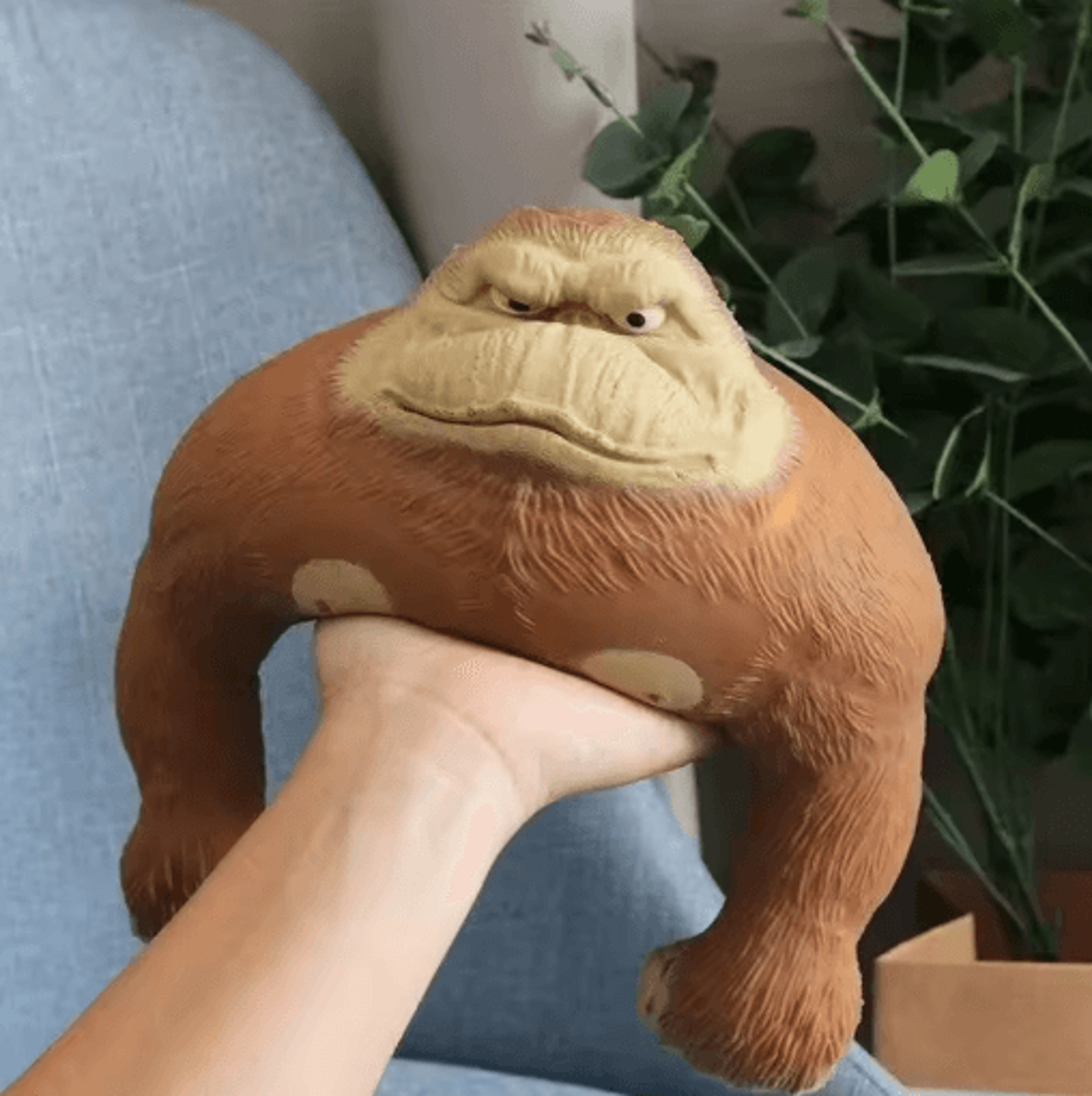 Cute Stretchable Gorilla Figurine Funny Monkey Desk Ornament  Stress Toy 3