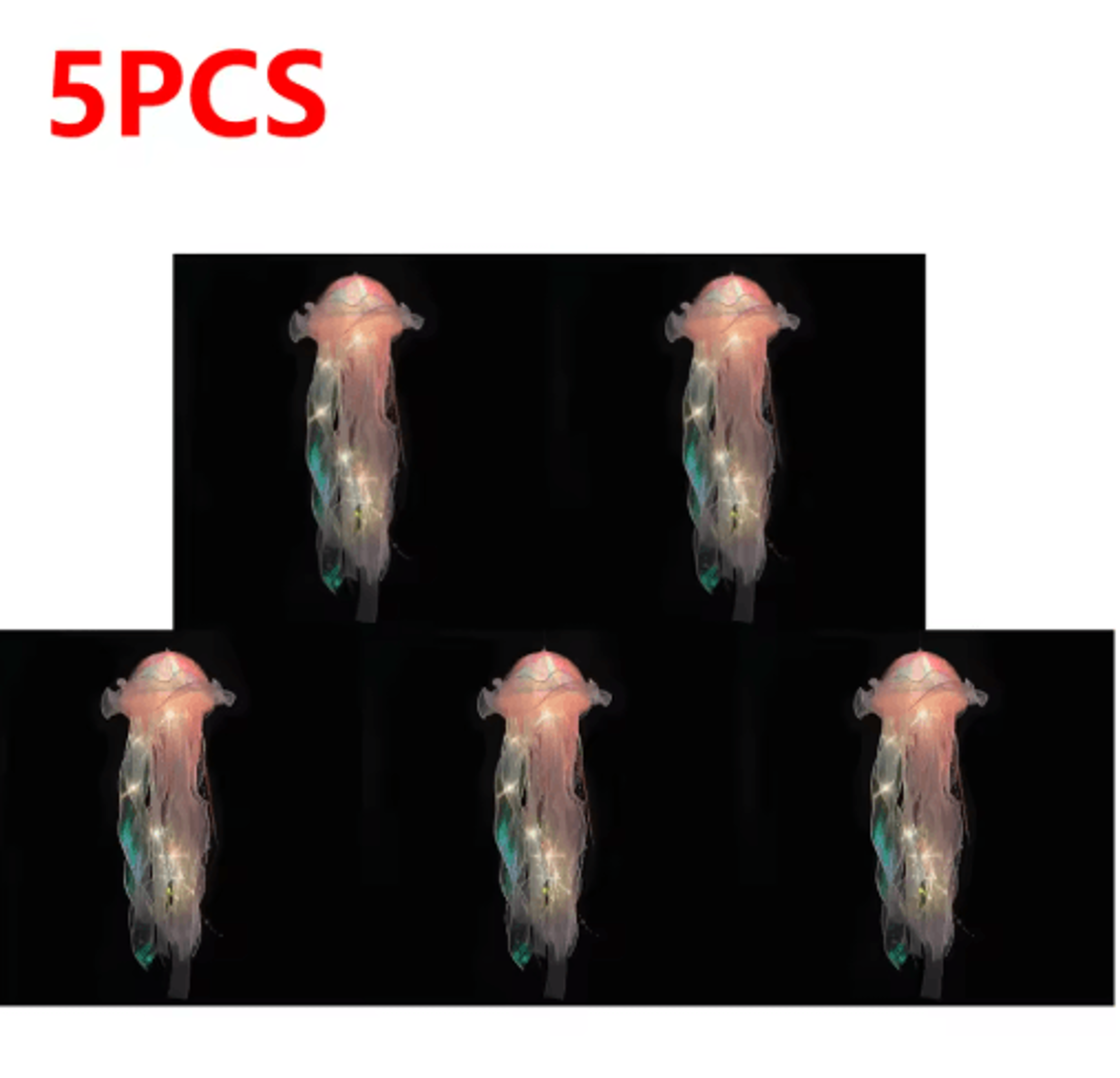 Gradient Jellyfish LED Hanging Night Light Colorful Ambient Pendant Lamp 5