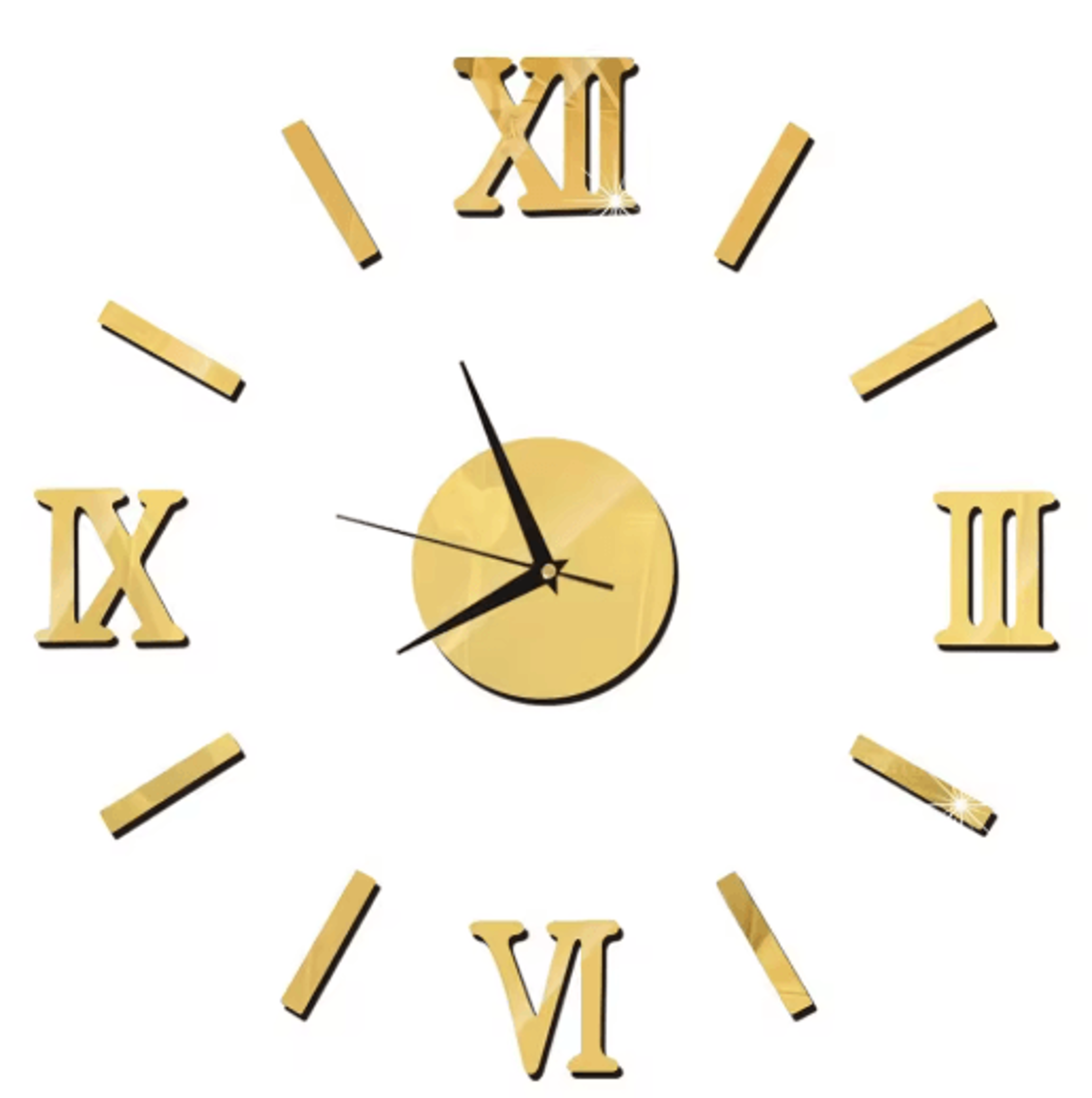 DIY Frameless Mirror Wall Clock Sticker Modern Quartz Wall Decor 17