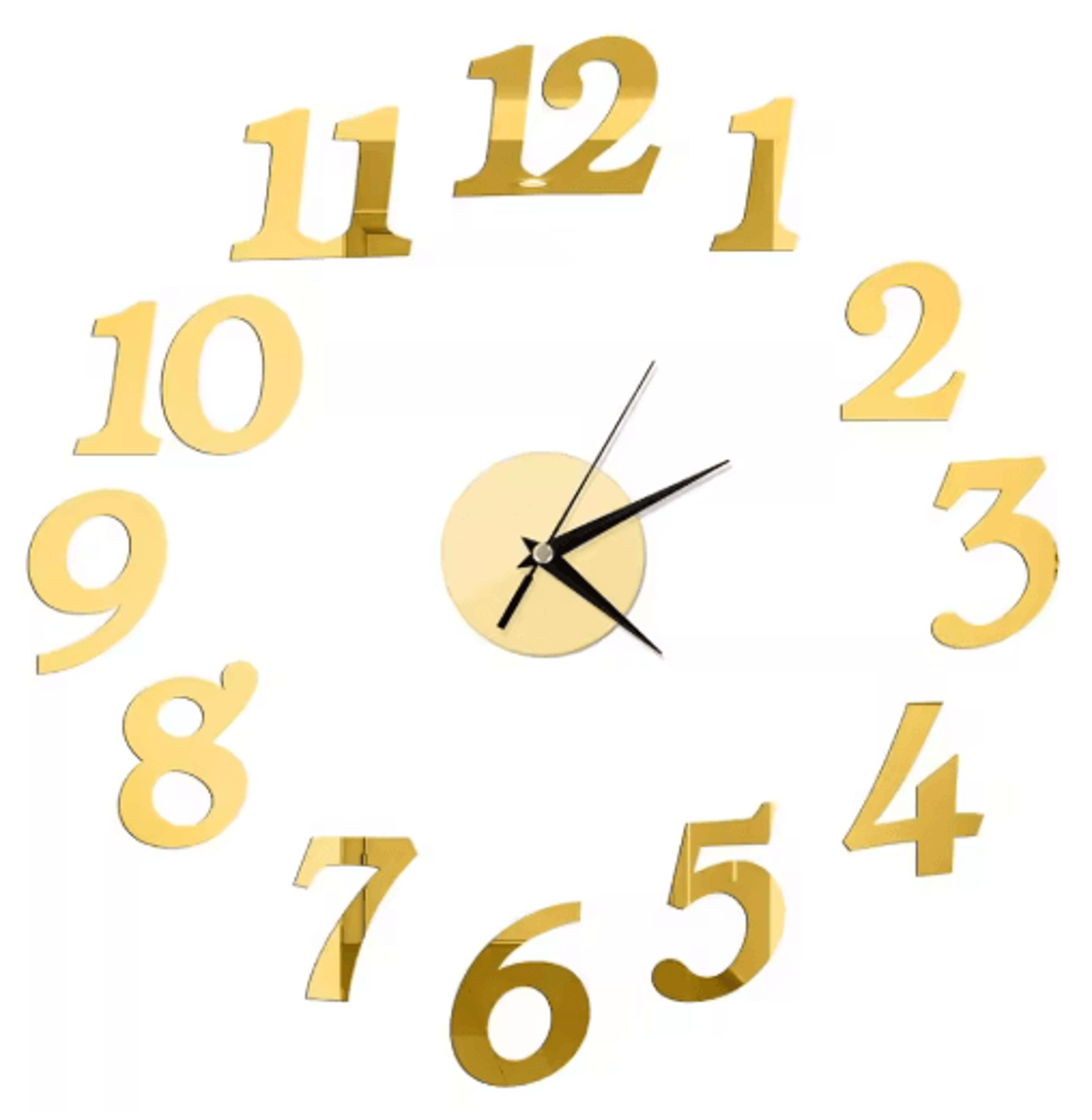 DIY Frameless Mirror Wall Clock Sticker Modern Quartz Wall Decor 20