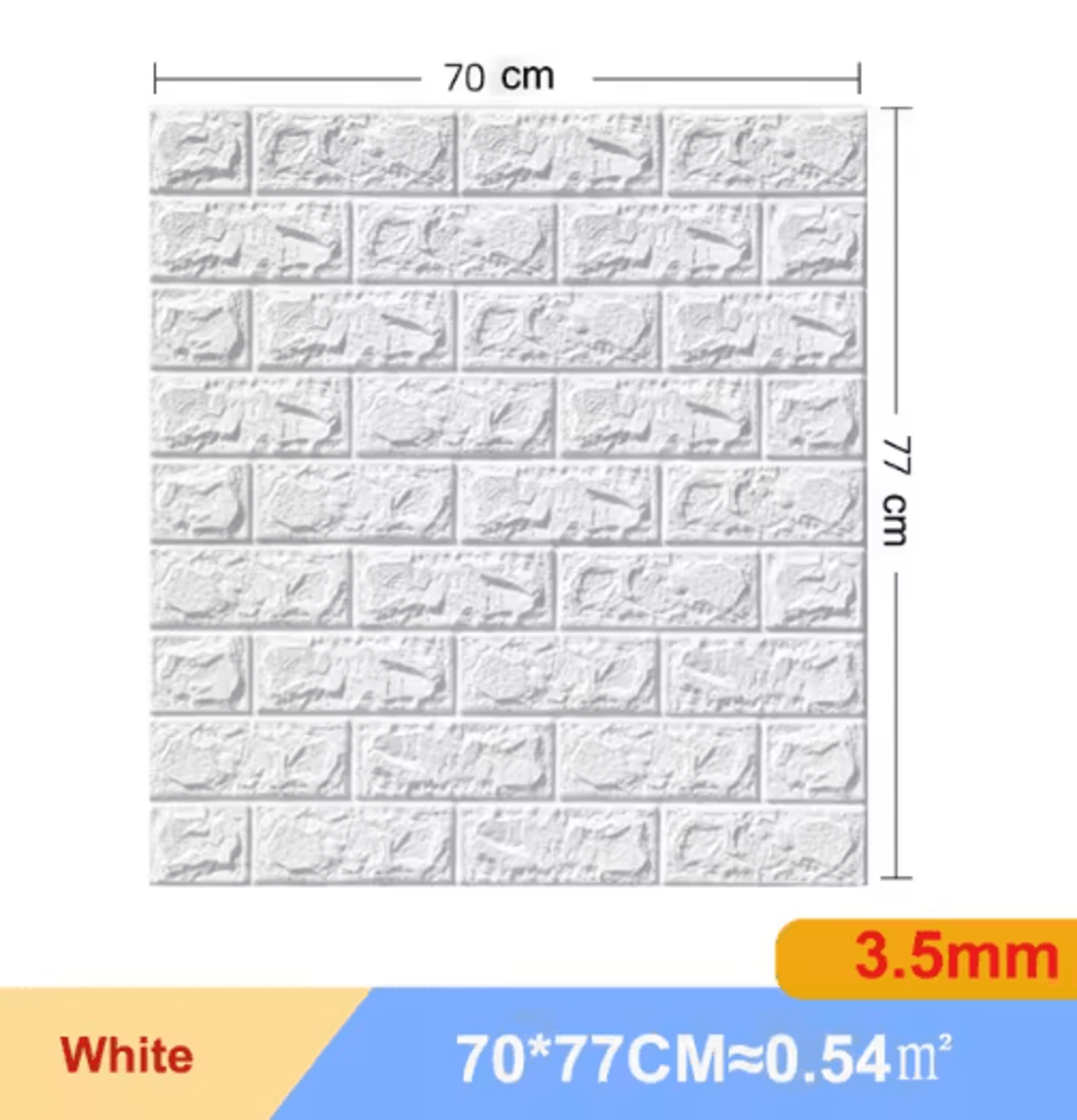 3D Self Adhesive Brick Wall Stickers 10pcs Foam DIY Decor Panels 6