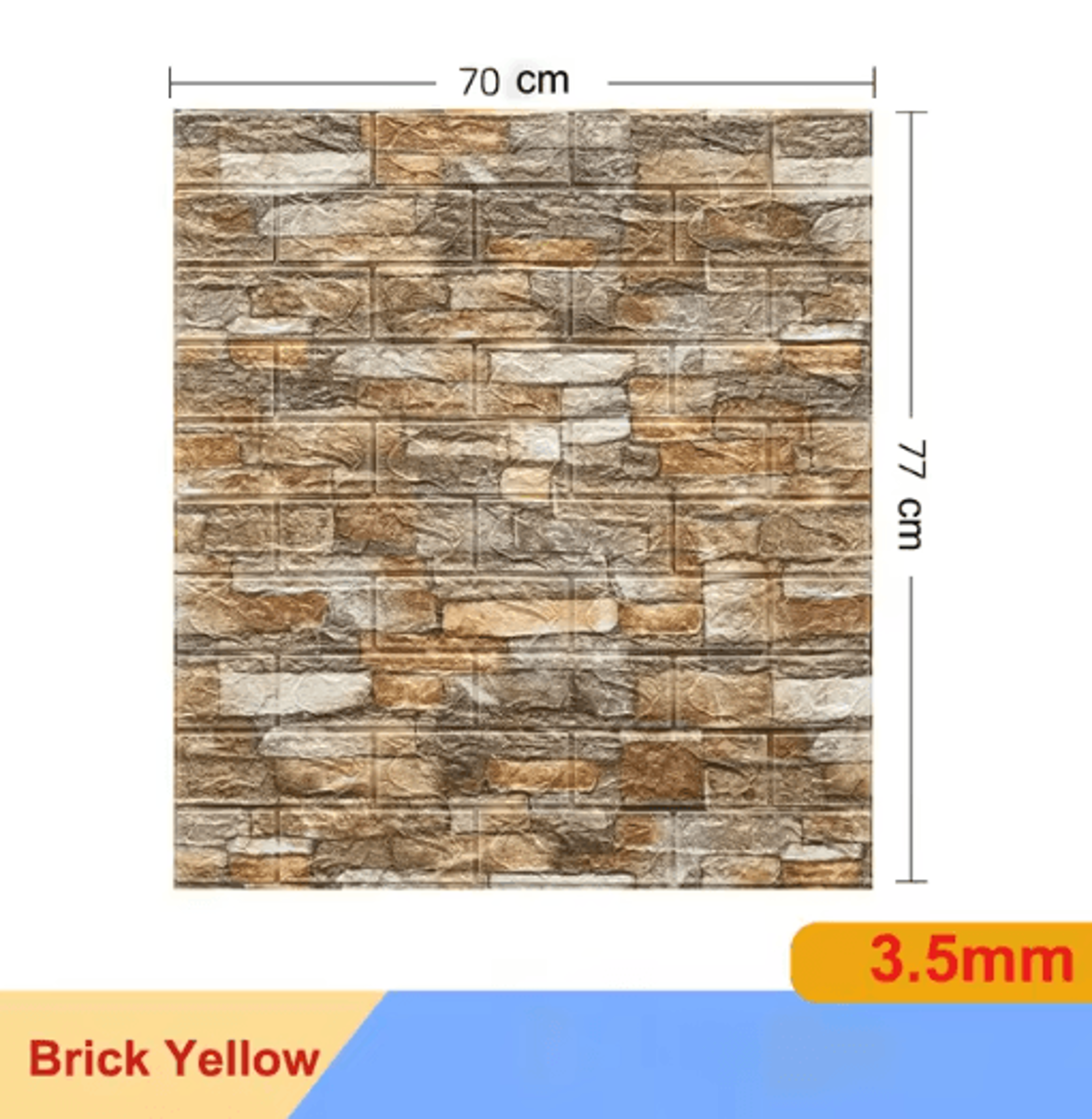 3D Self Adhesive Brick Wall Stickers 10pcs Foam DIY Decor Panels 10