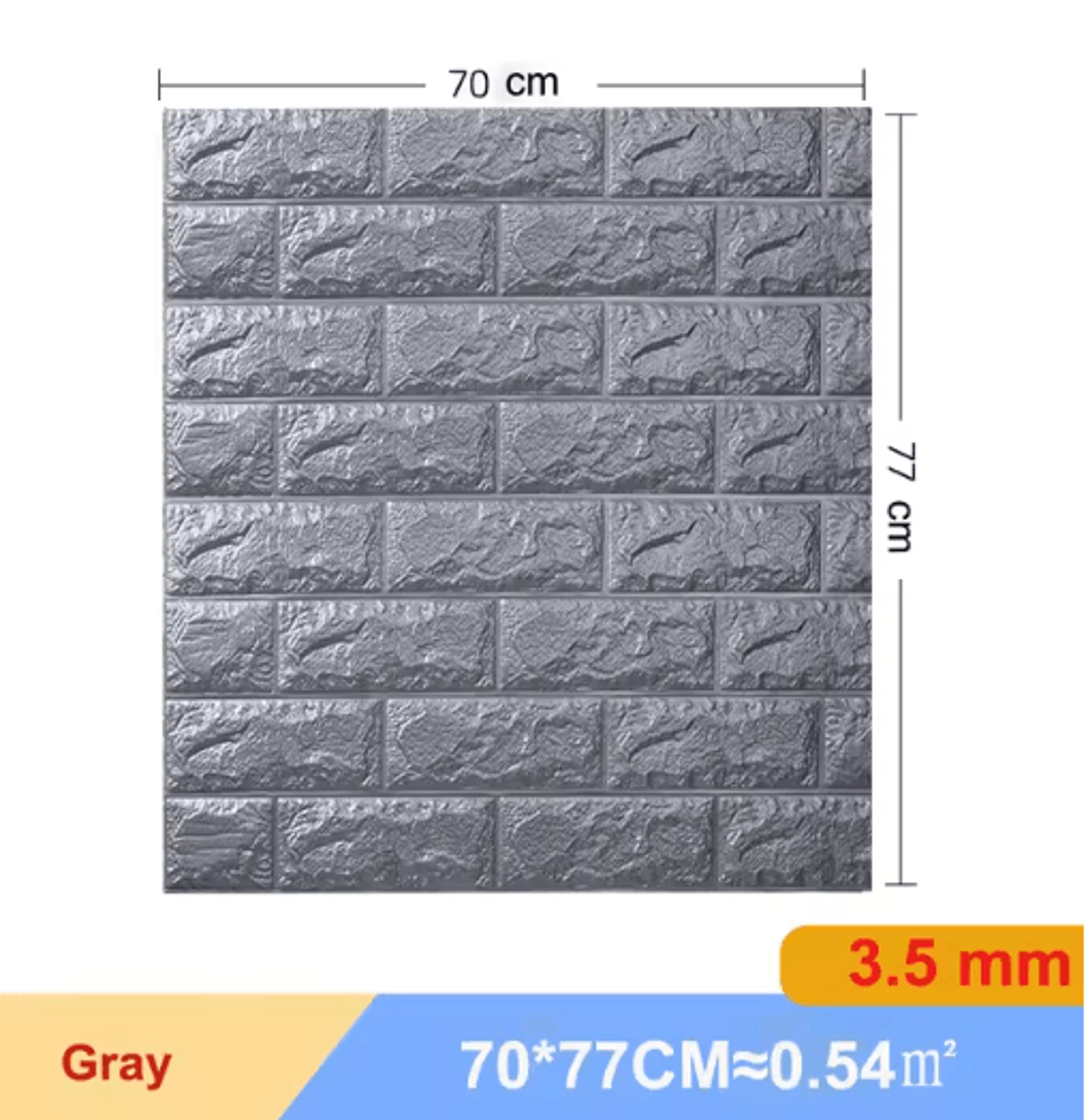 3D Self Adhesive Brick Wall Stickers 10pcs Foam DIY Decor Panels 16