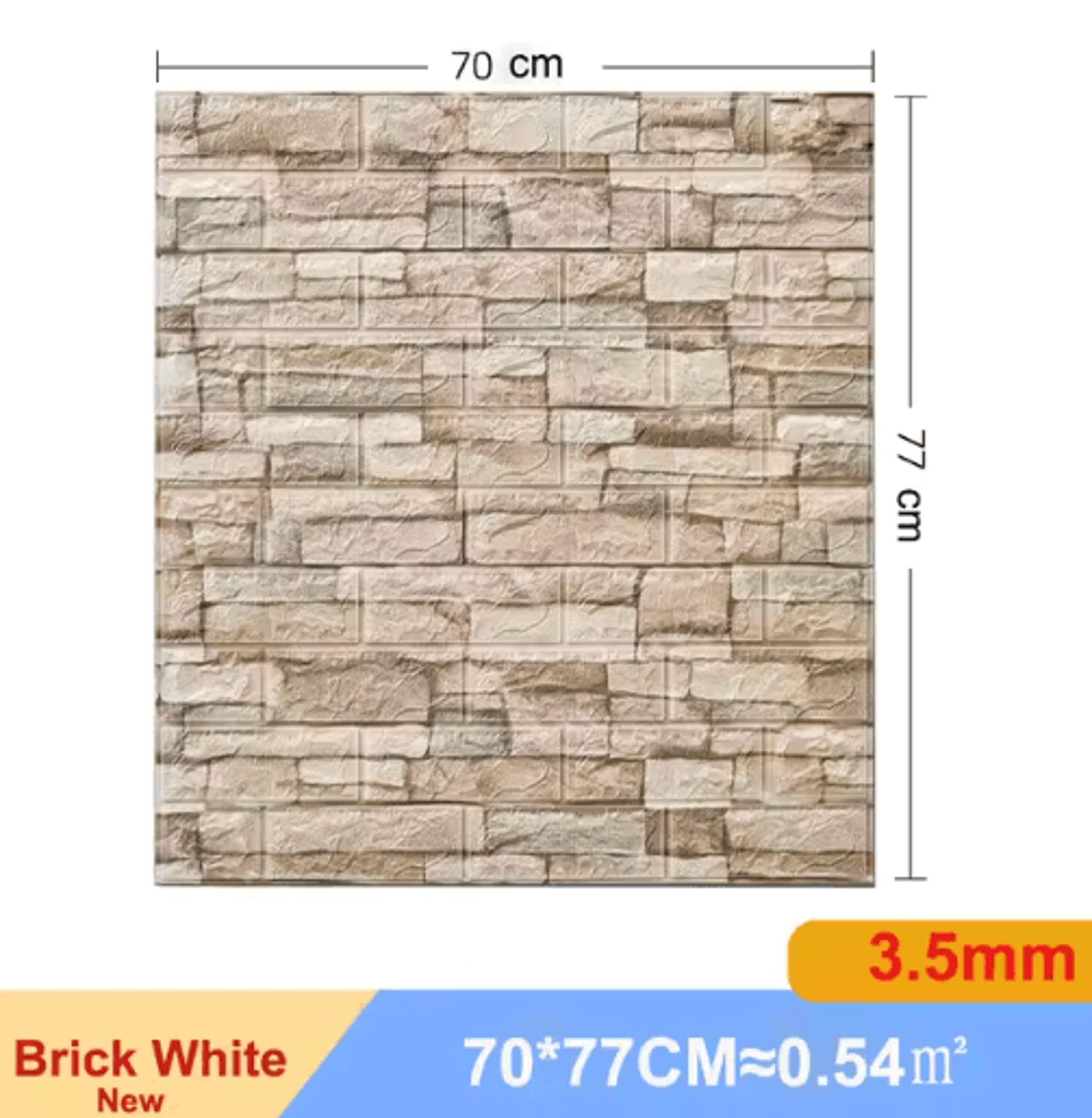3D Self Adhesive Brick Wall Stickers 10pcs Foam DIY Decor Panels 20
