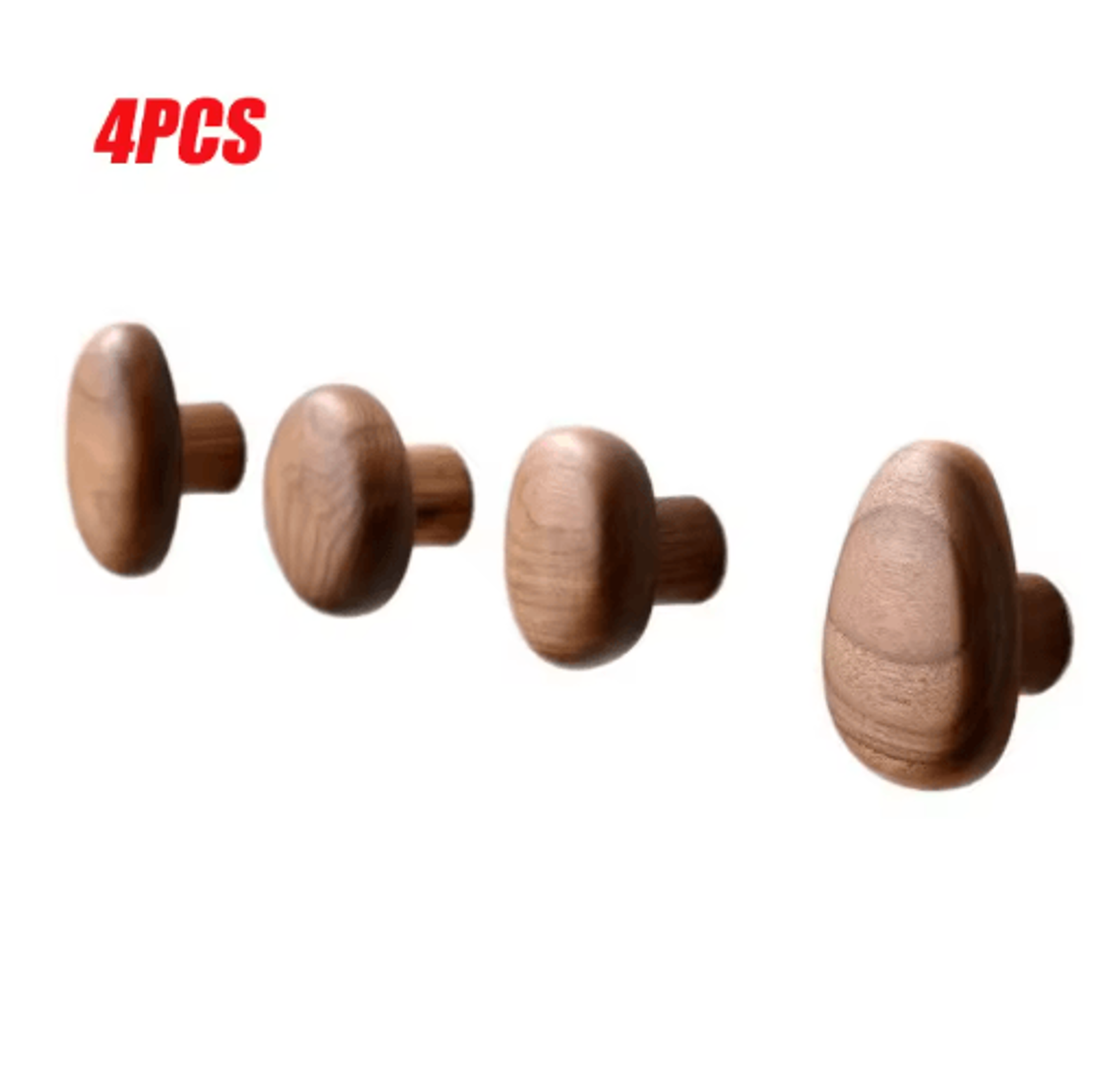 Minimalist Wooden Wall Coat Hooks Natural Entryway Key  Hat Hanger Rack 9