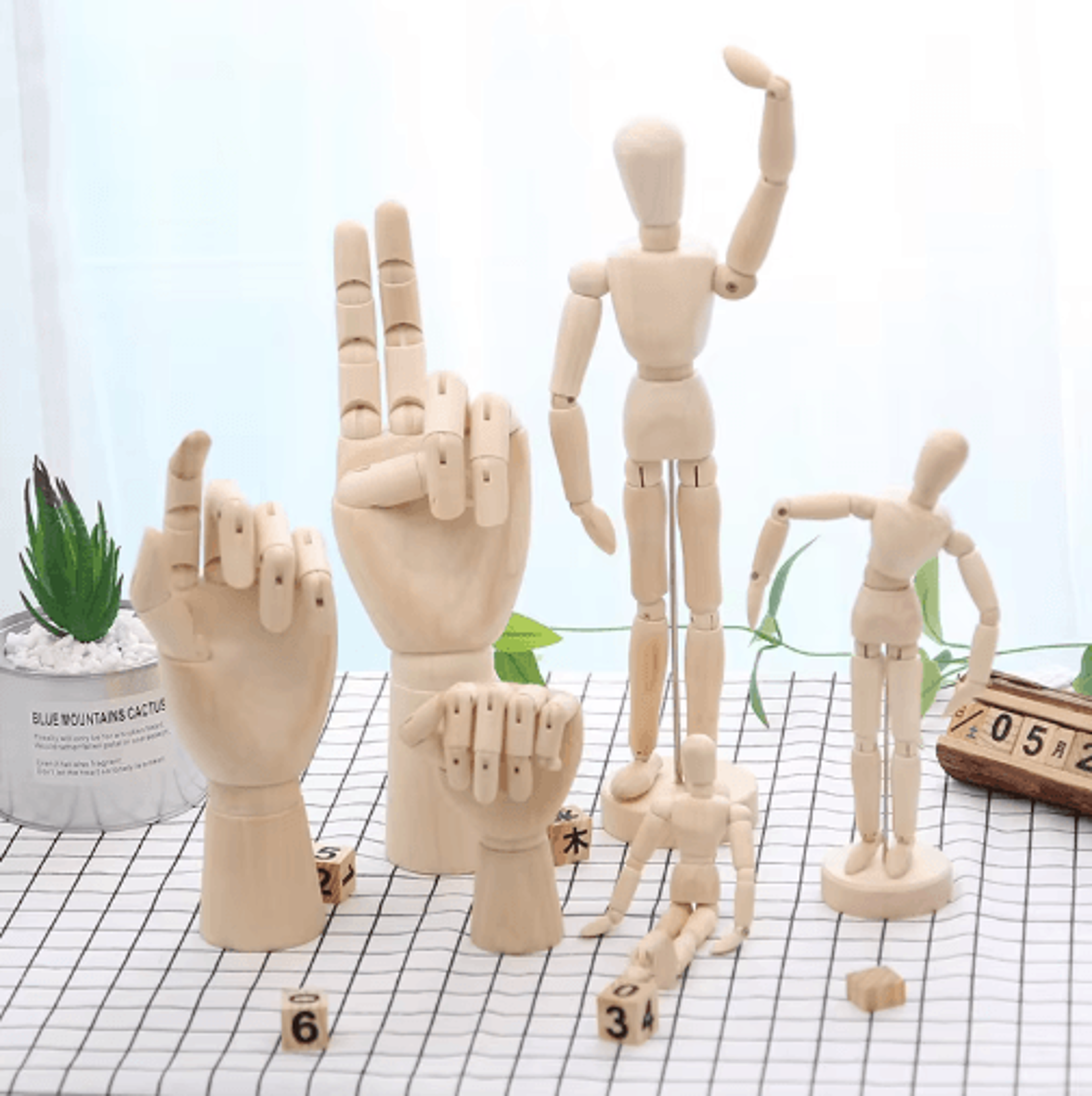 Wooden Artist Mannequin Set  Adjustable Drawing Mannequin Model With Gift Box 14