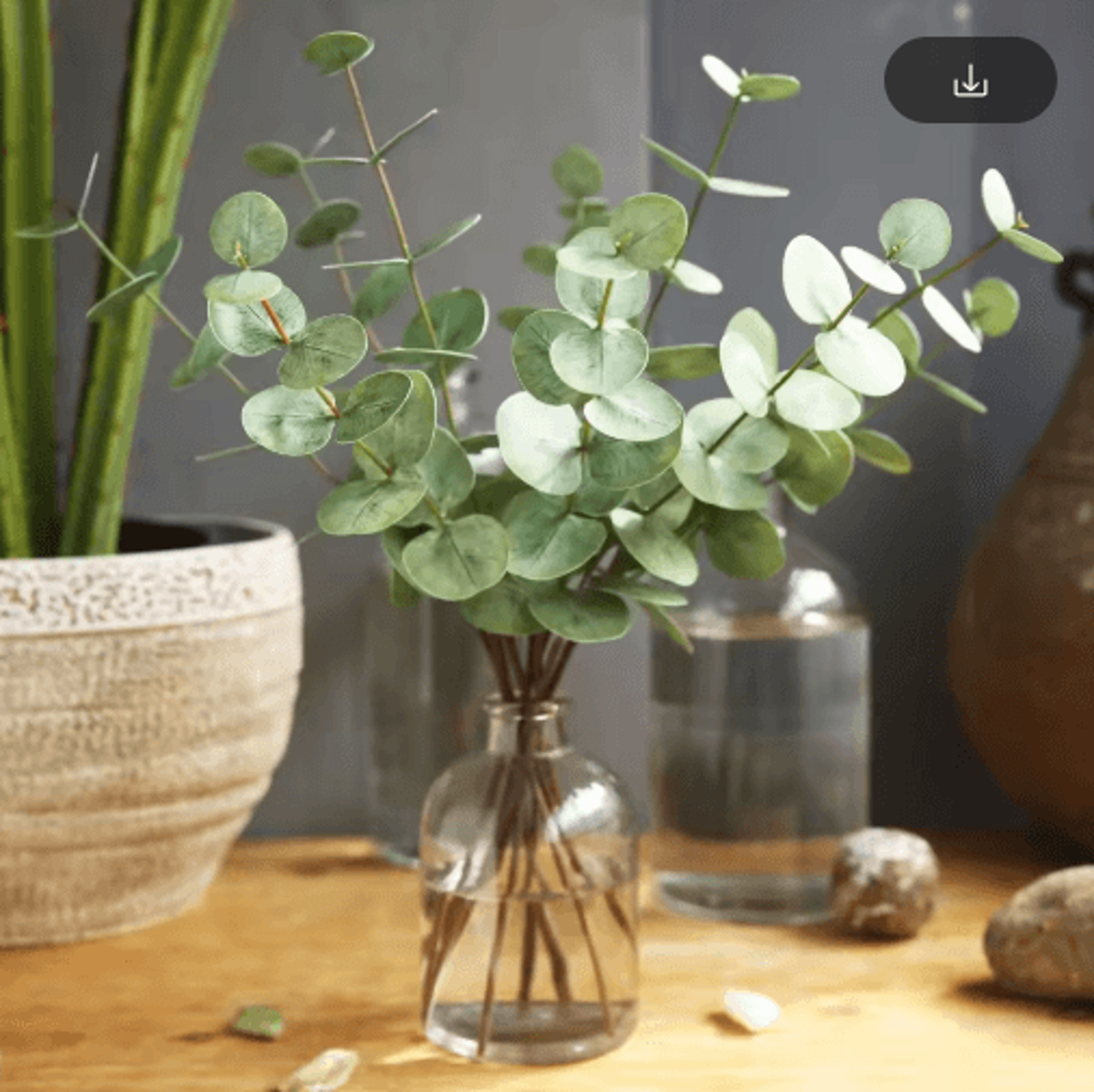 10-pack real touch eucalyptus leaves – lifelike artificial eucalyptus leaves for wedding & home decor