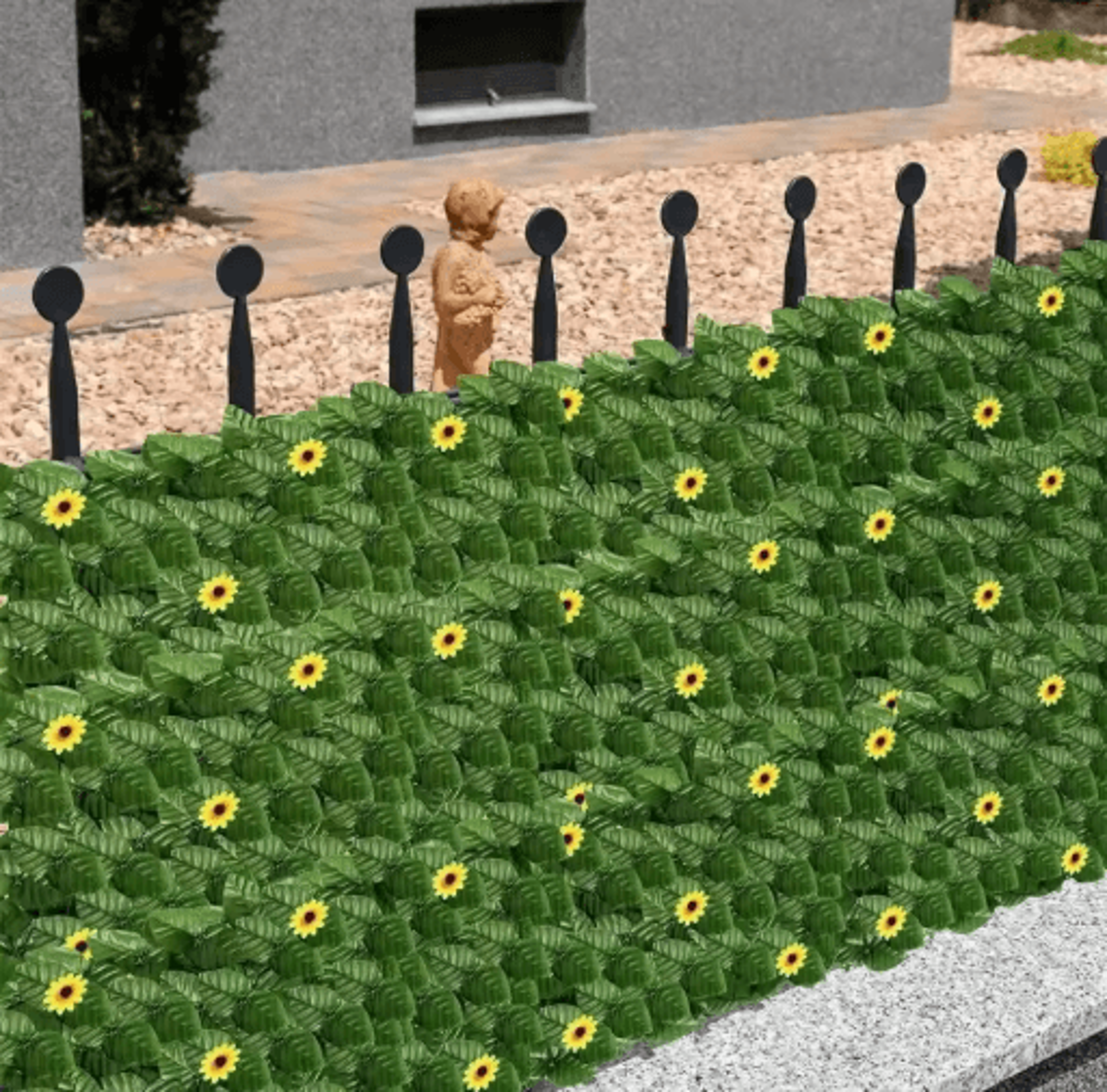 Sunflower Artificial Ivy Privacy Fence Decorative Outdoor Green Wall Panel 6