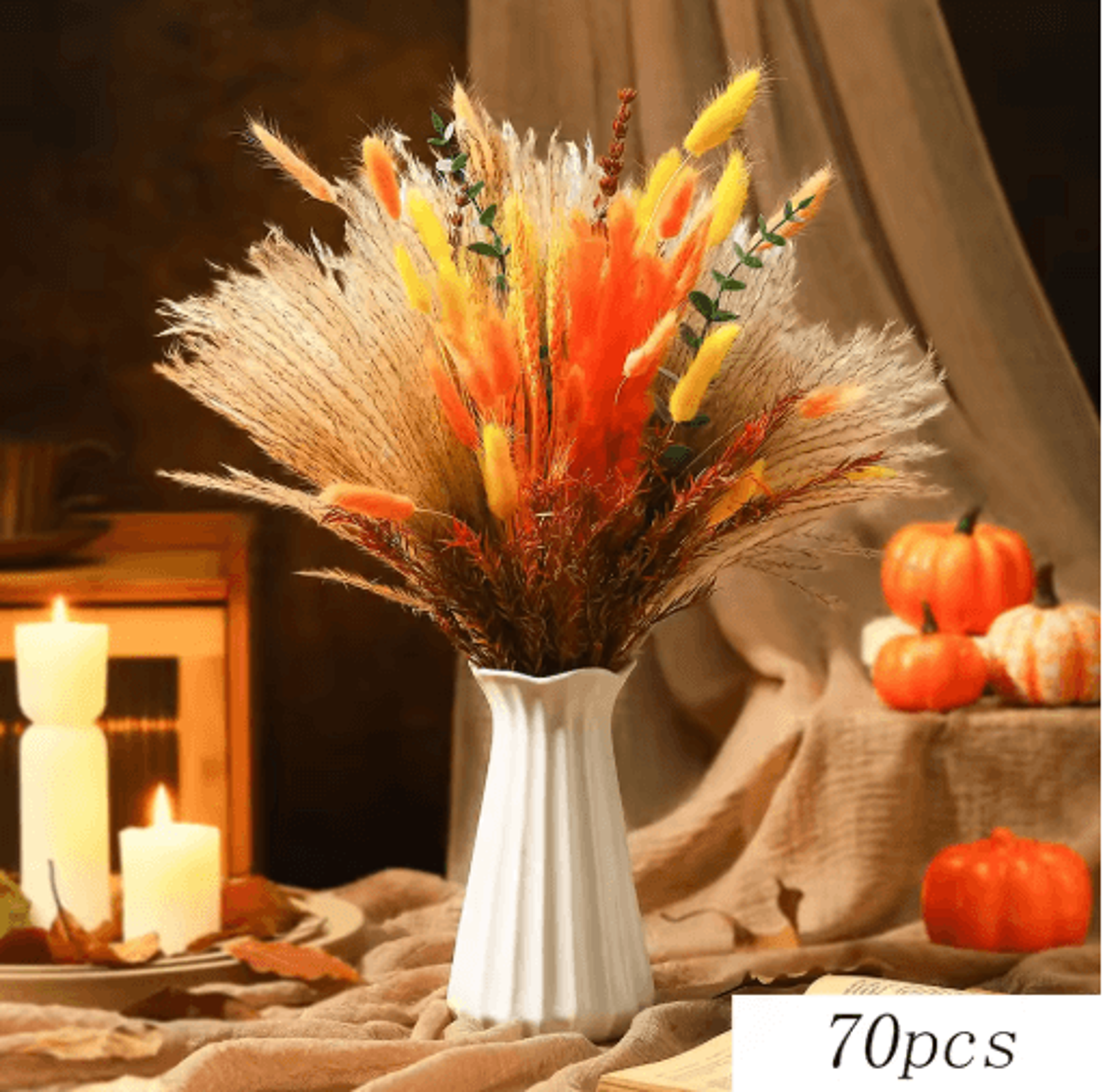 40-piece preserved eucalyptus bouquet pampas grass boho floral decor