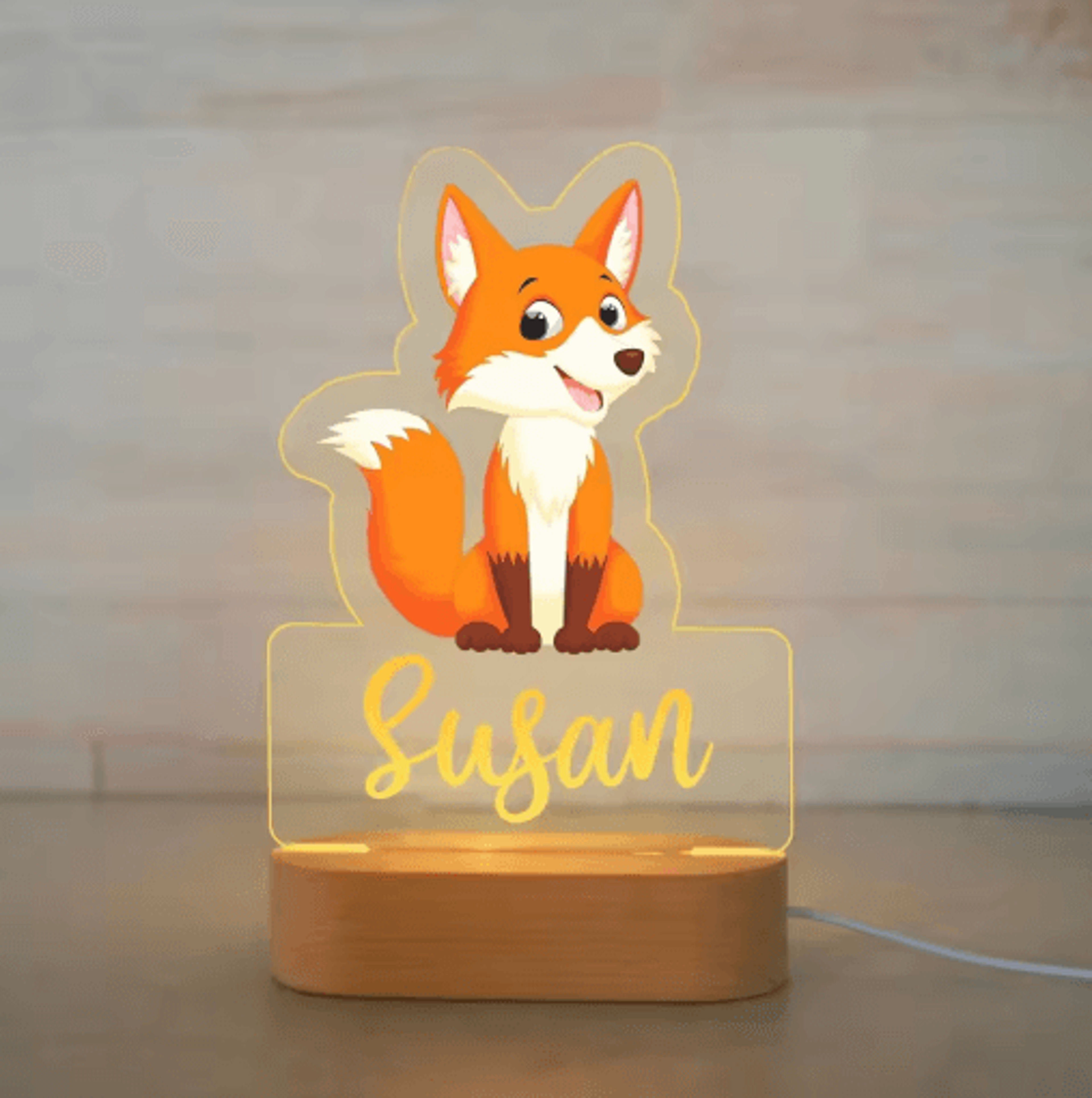 Personalized Custom Name Night Light Acrylic USB LED Lamp For Kids 22