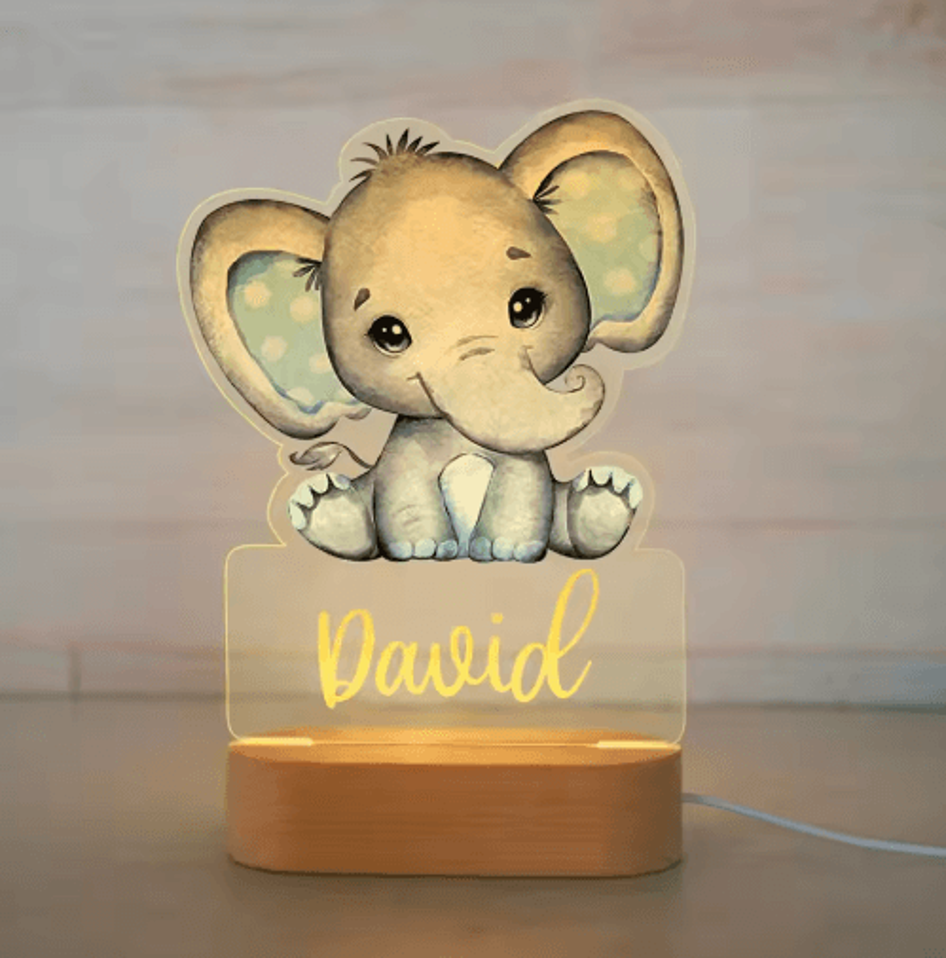 Personalized Custom Name Night Light Acrylic USB LED Lamp For Kids 27