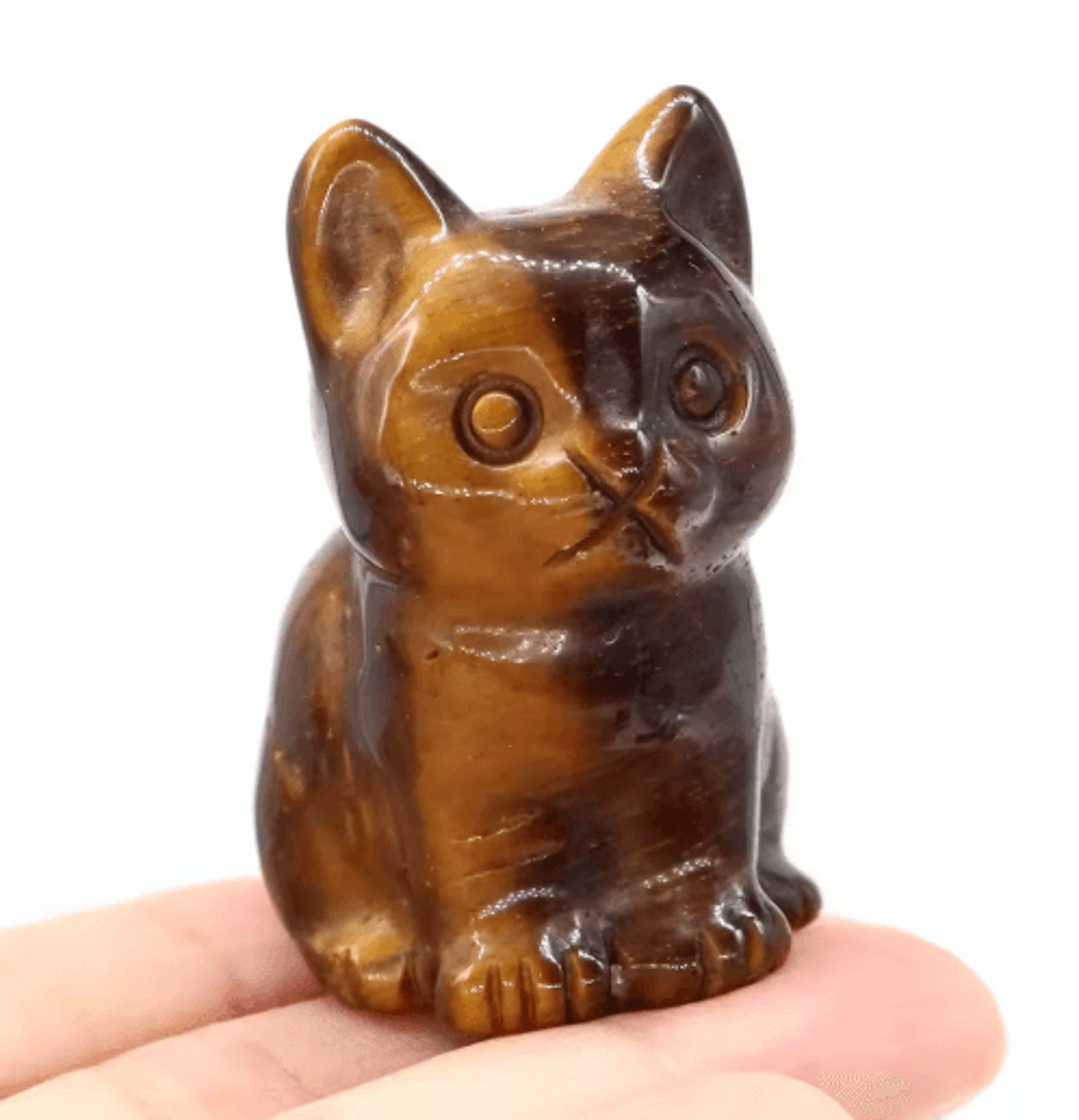 HandCarved Amethyst Cat Figurine Crystal Animal Statue For Chakra Healing  Meditation Decor 13