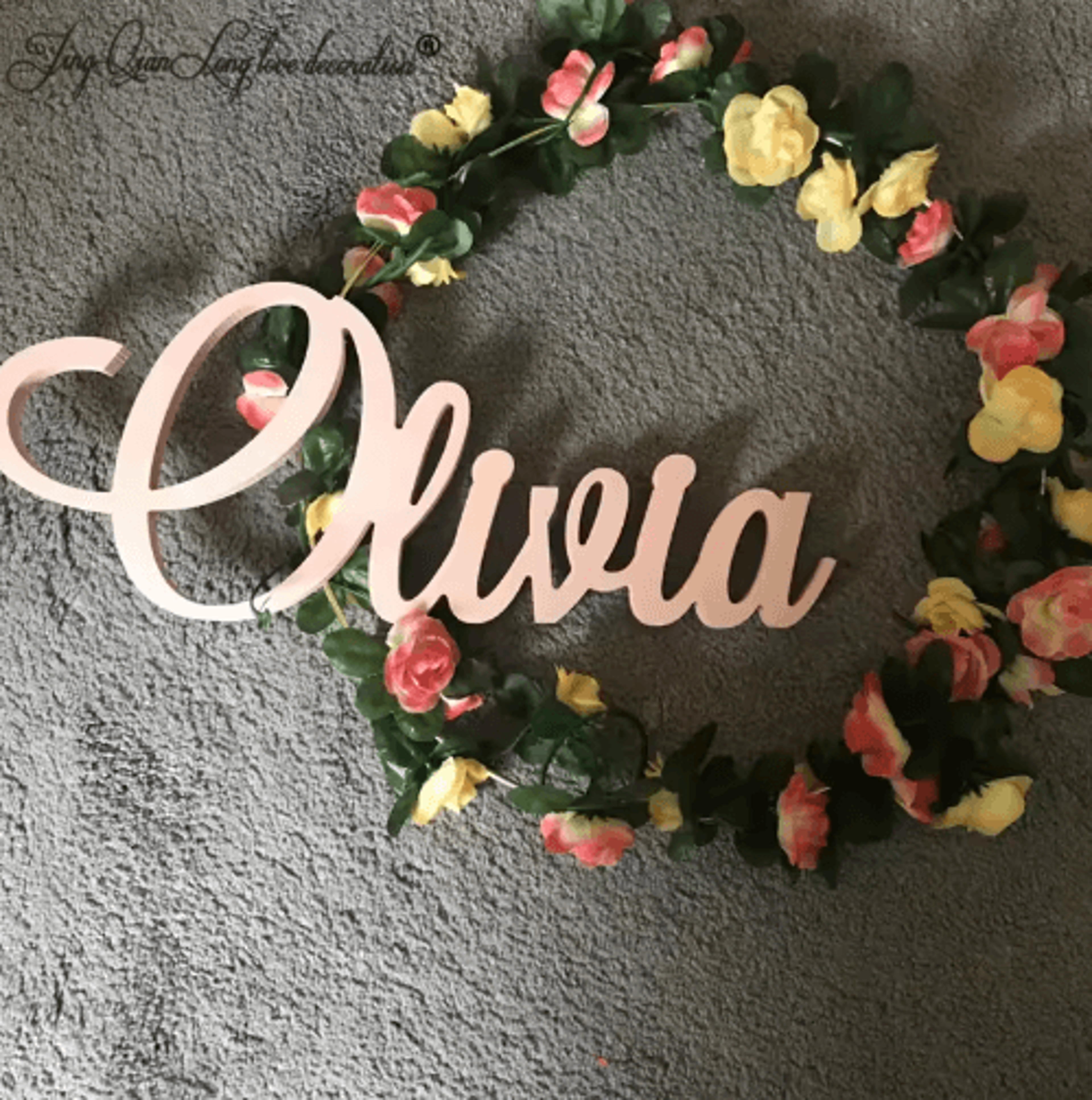 personalized wooden name sign – custom baby name wall decor for nursery & kids room