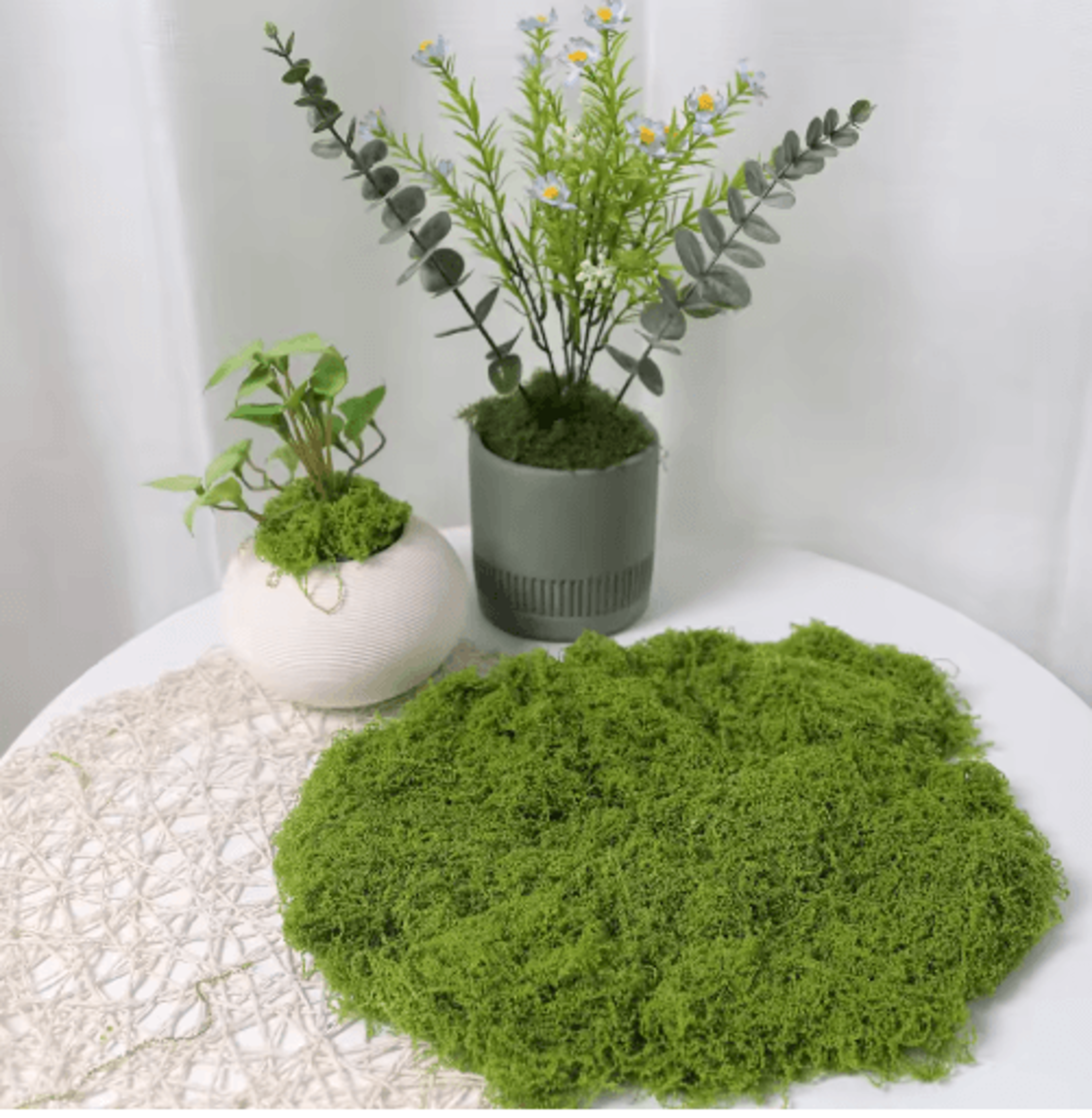Artificial Green Moss For Crafts  Faux Preserved Moss For Home  Garden Decor 3