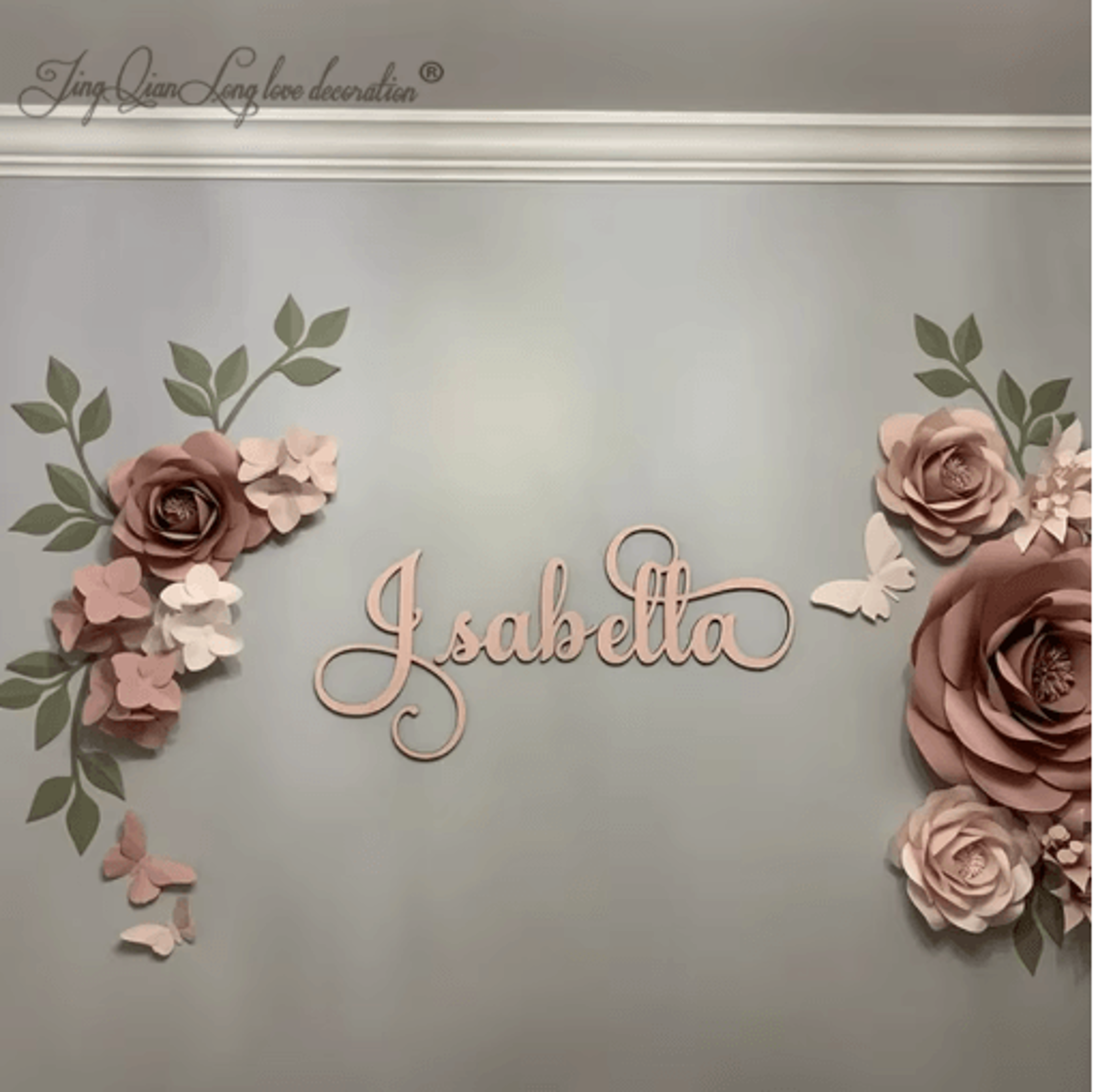 Custom Wooden Name Sign Personalized Nursery Wall Decor For Baby Room 2