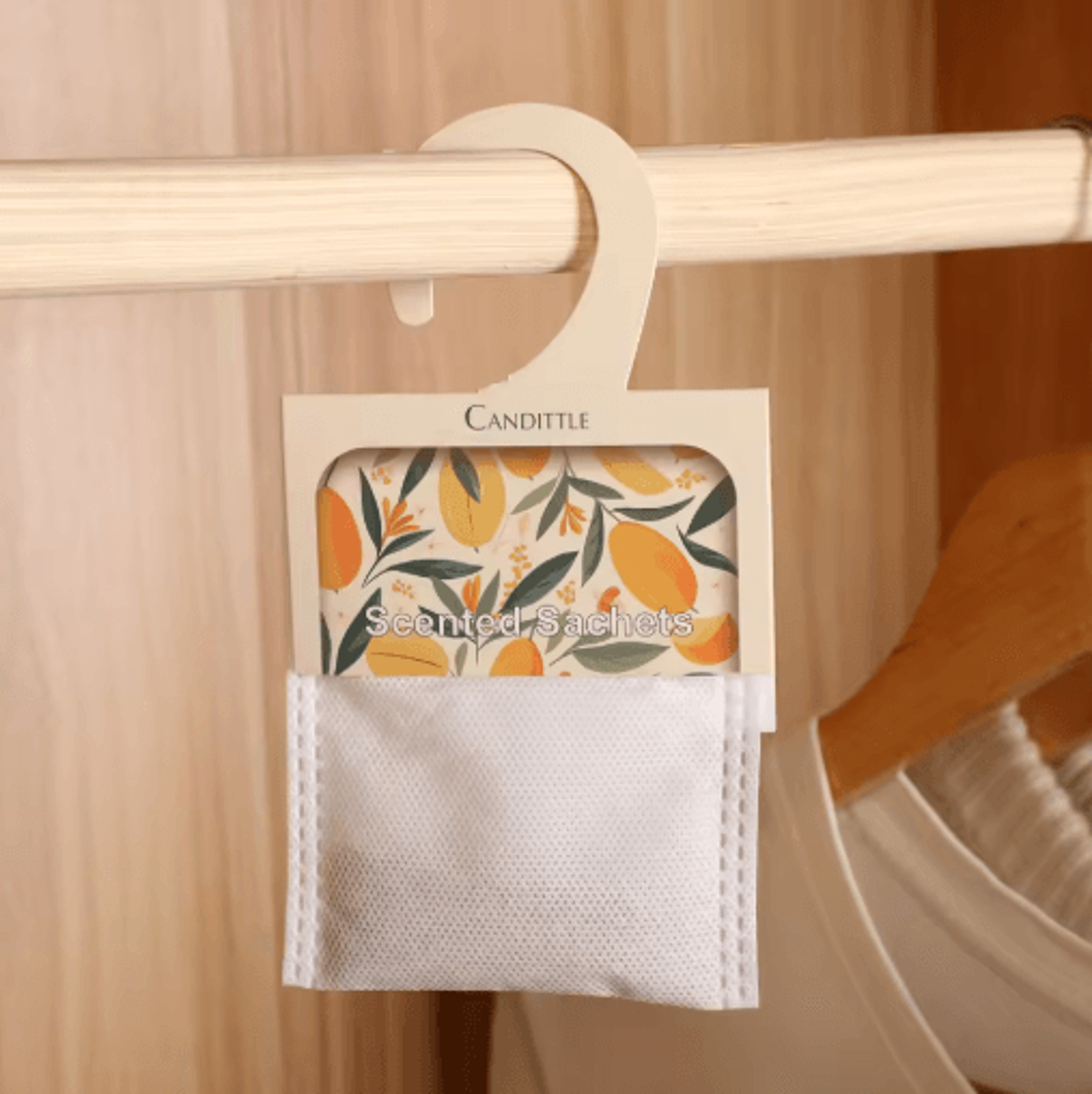 Hanging Scented Sachet For Closet  Wardrobe Long Lasting Air Freshener With Hook 24