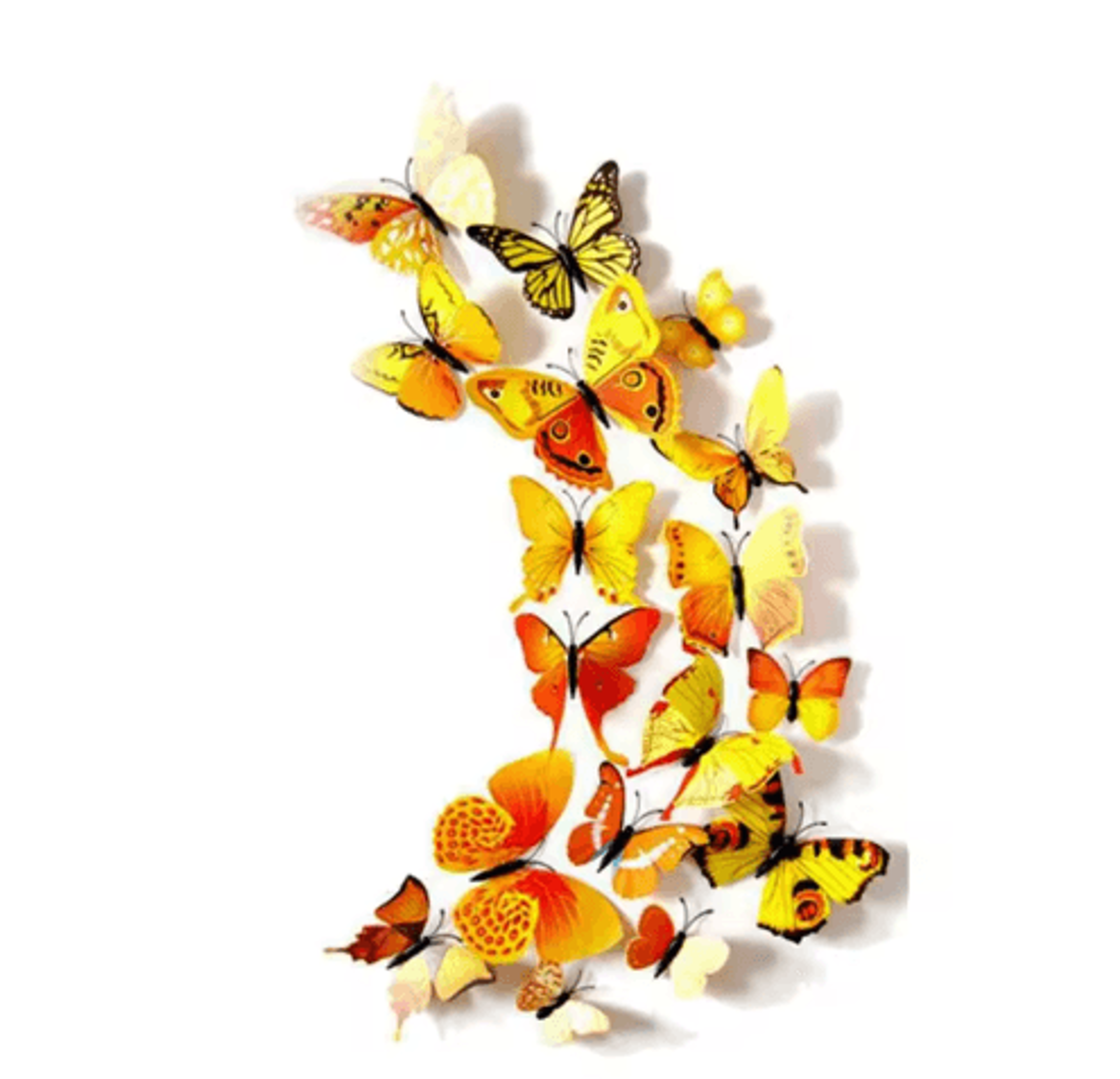 12PCS Magnetic Butterfly Stickers  3D PVC Wall  Fridge Decor For DIY Home Styling 3