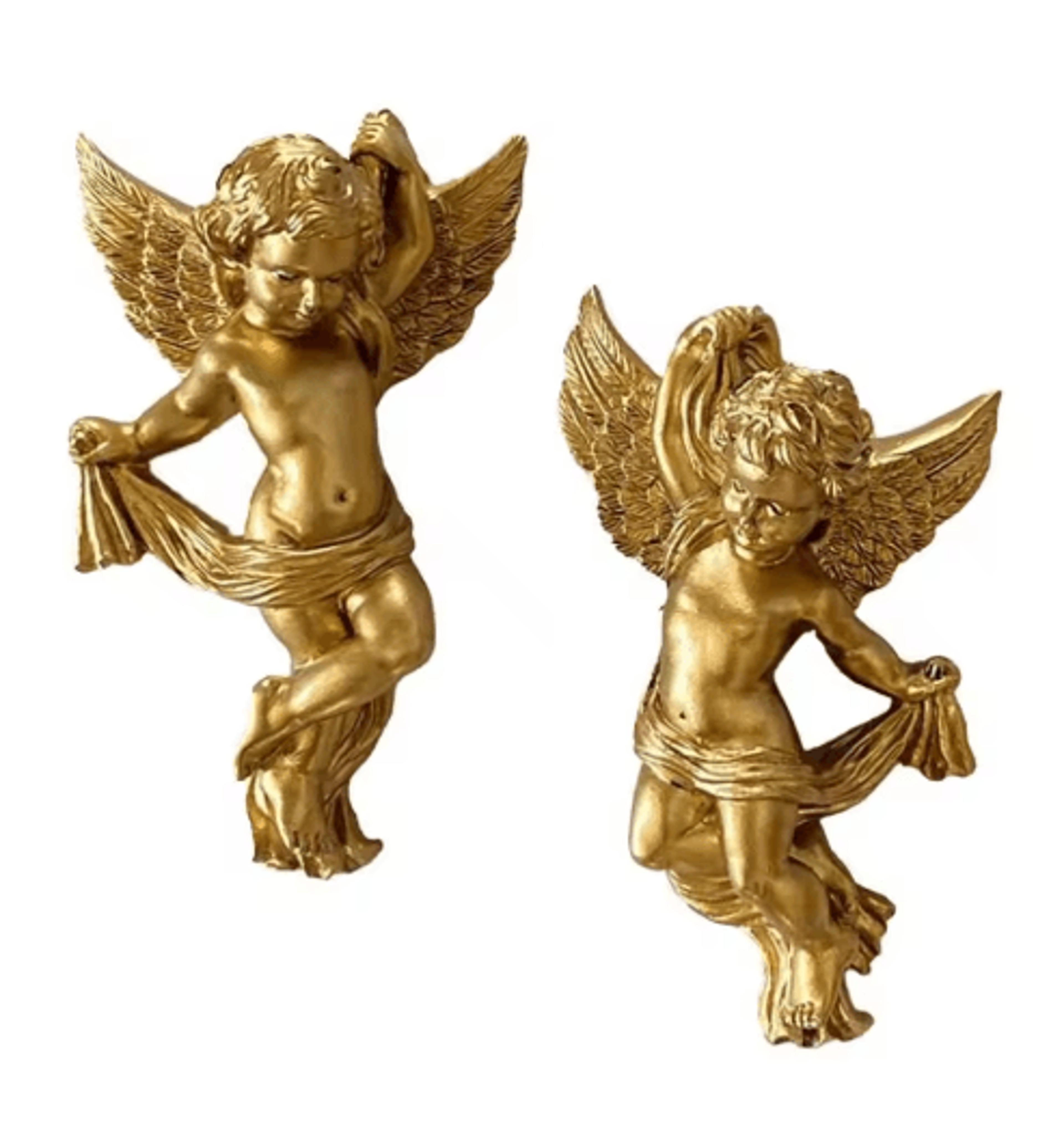 Cute Cherub Angel Wall Hanging Resin Angel Ornament Set For Room Decor 1