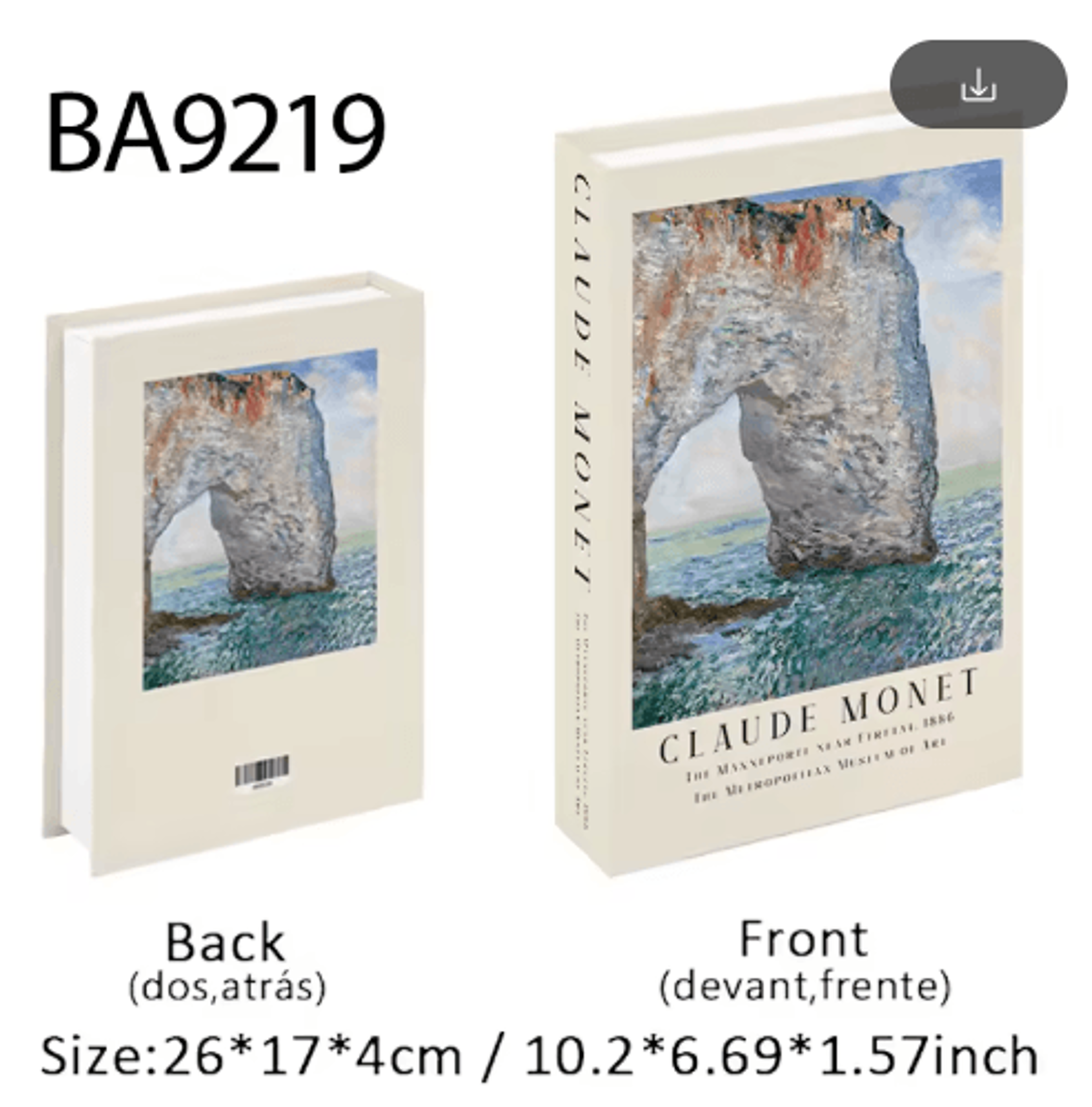 Van Gogh Monet Picasso Decorative Book Storage Box Luxury Hidden Storage Decor 1