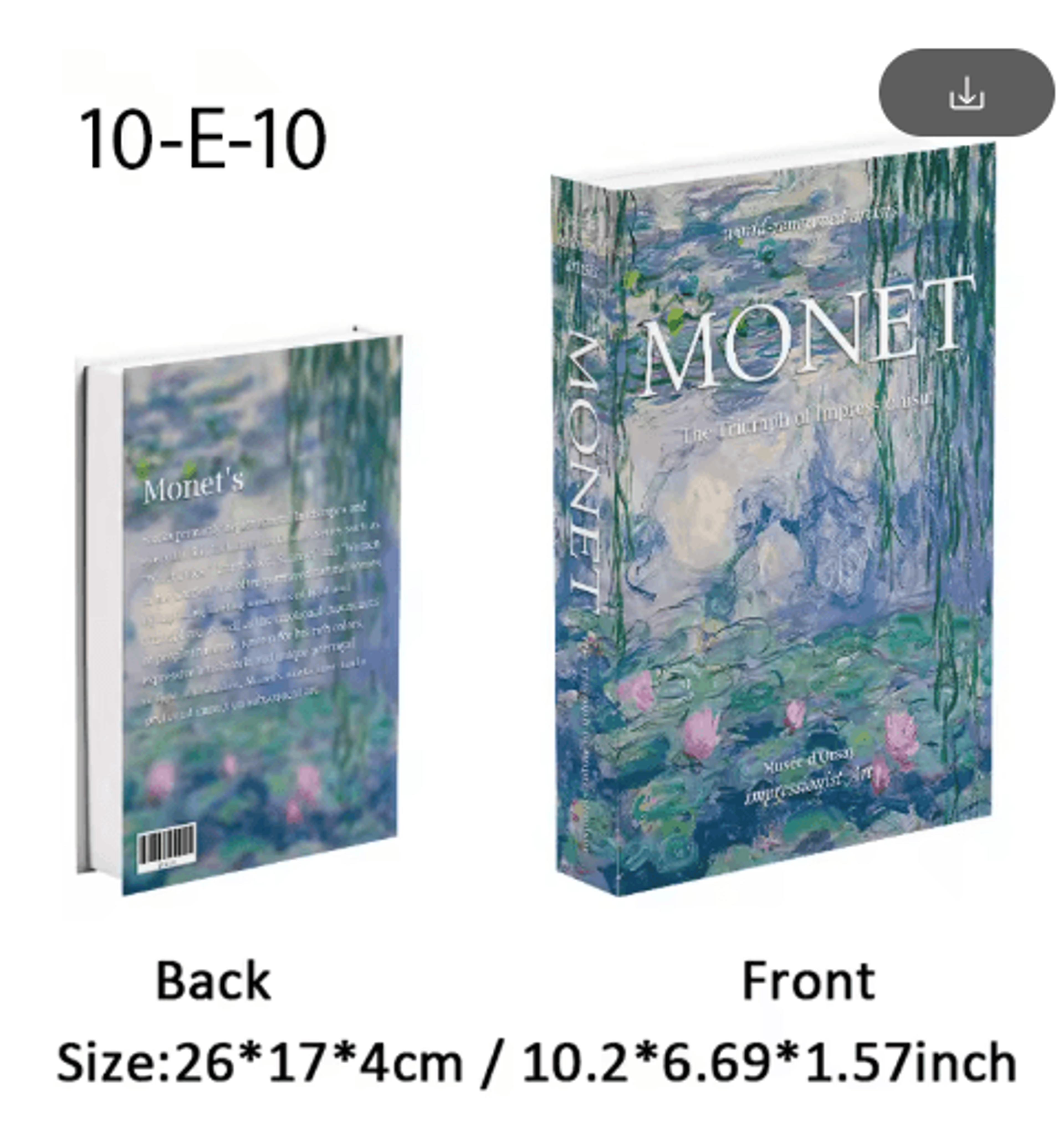 Van Gogh Monet Picasso Decorative Book Storage Box Luxury Hidden Storage Decor 18