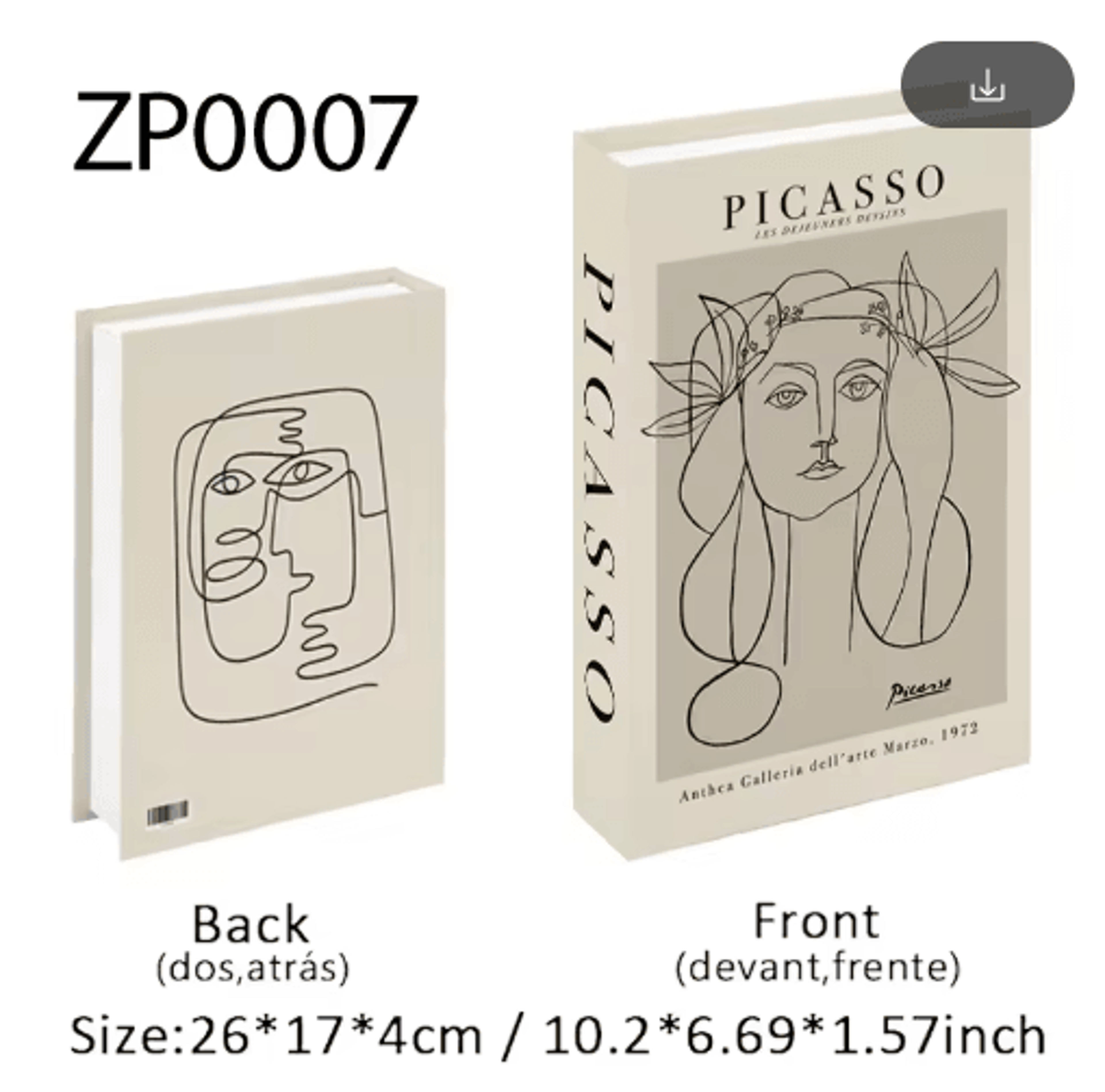 Van Gogh Monet Picasso Decorative Book Storage Box Luxury Hidden Storage Decor 3